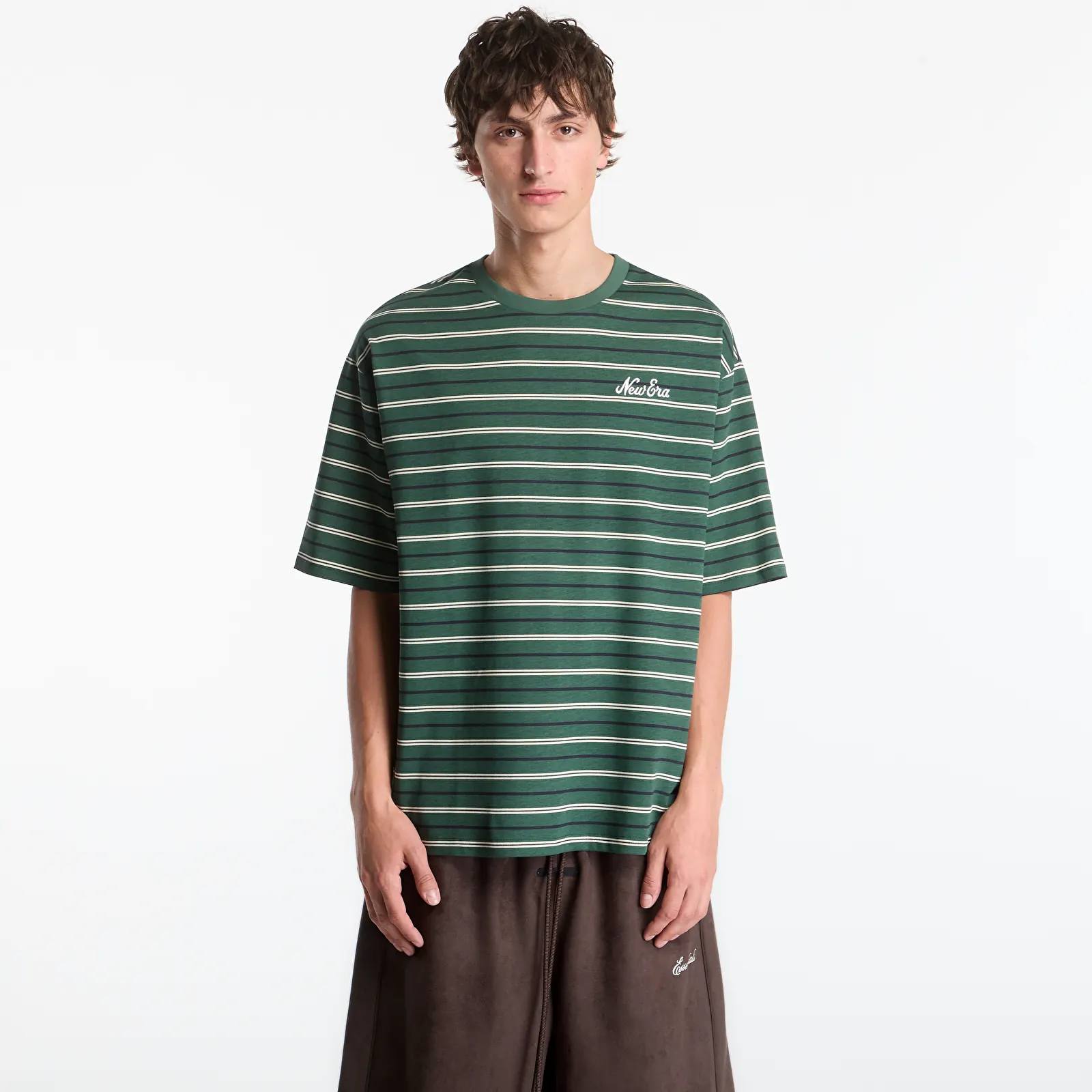 Men's T-shirts New Era Stripe OS Tee UNISEX Latte