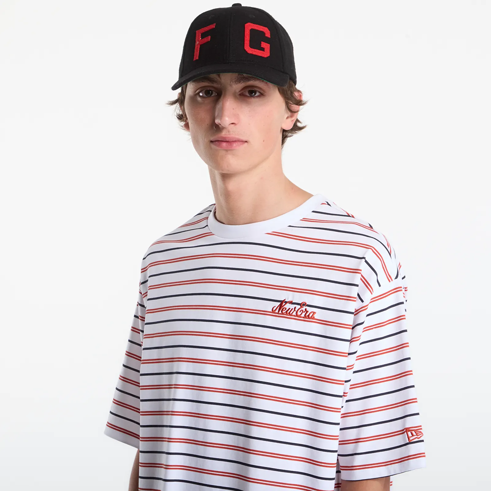 Men's T-shirts New Era Stripe OS Tee UNISEX White