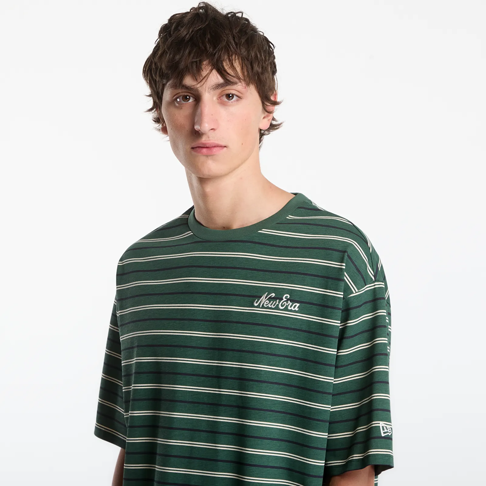 Men's T-shirts New Era Stripe OS Tee UNISEX Latte