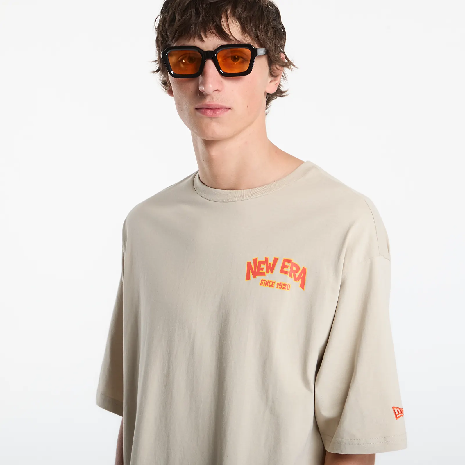 Men's T-shirts New Era Food Character Graphic OS Tee UNISEX Stone