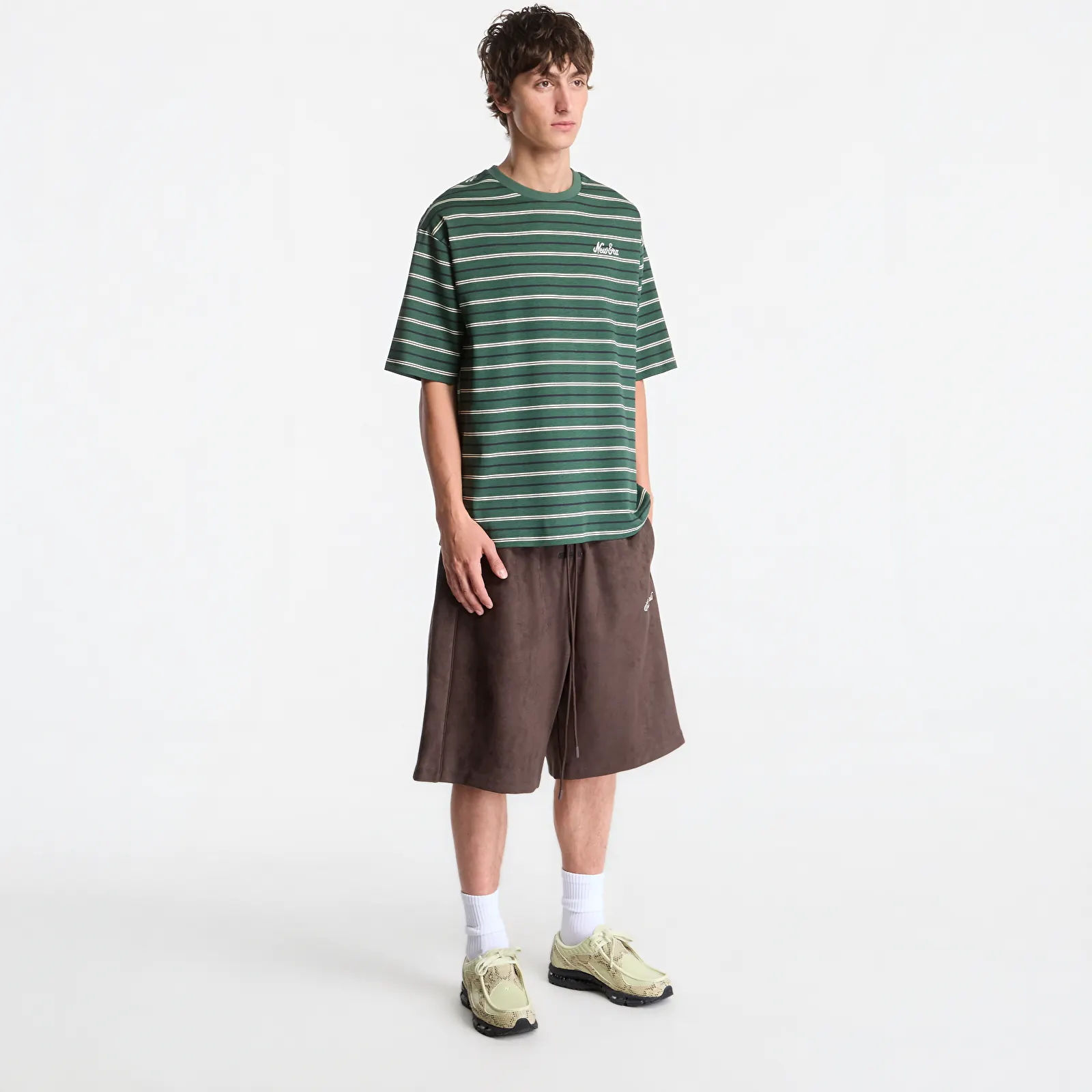 Men's T-shirts New Era Stripe OS Tee UNISEX Latte