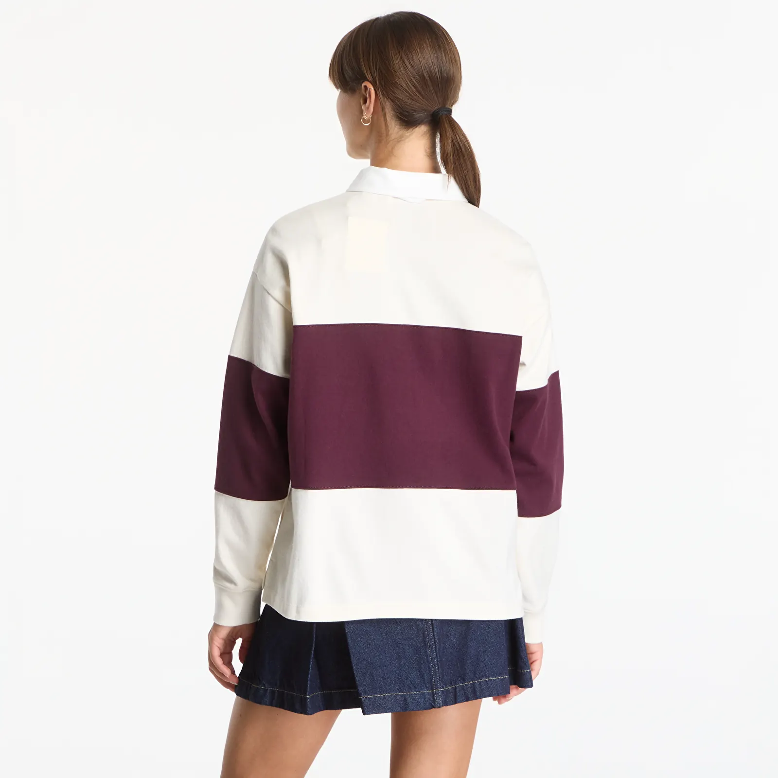 Pólók Gant Color Blocked Heavy Rugger Darkened Wine