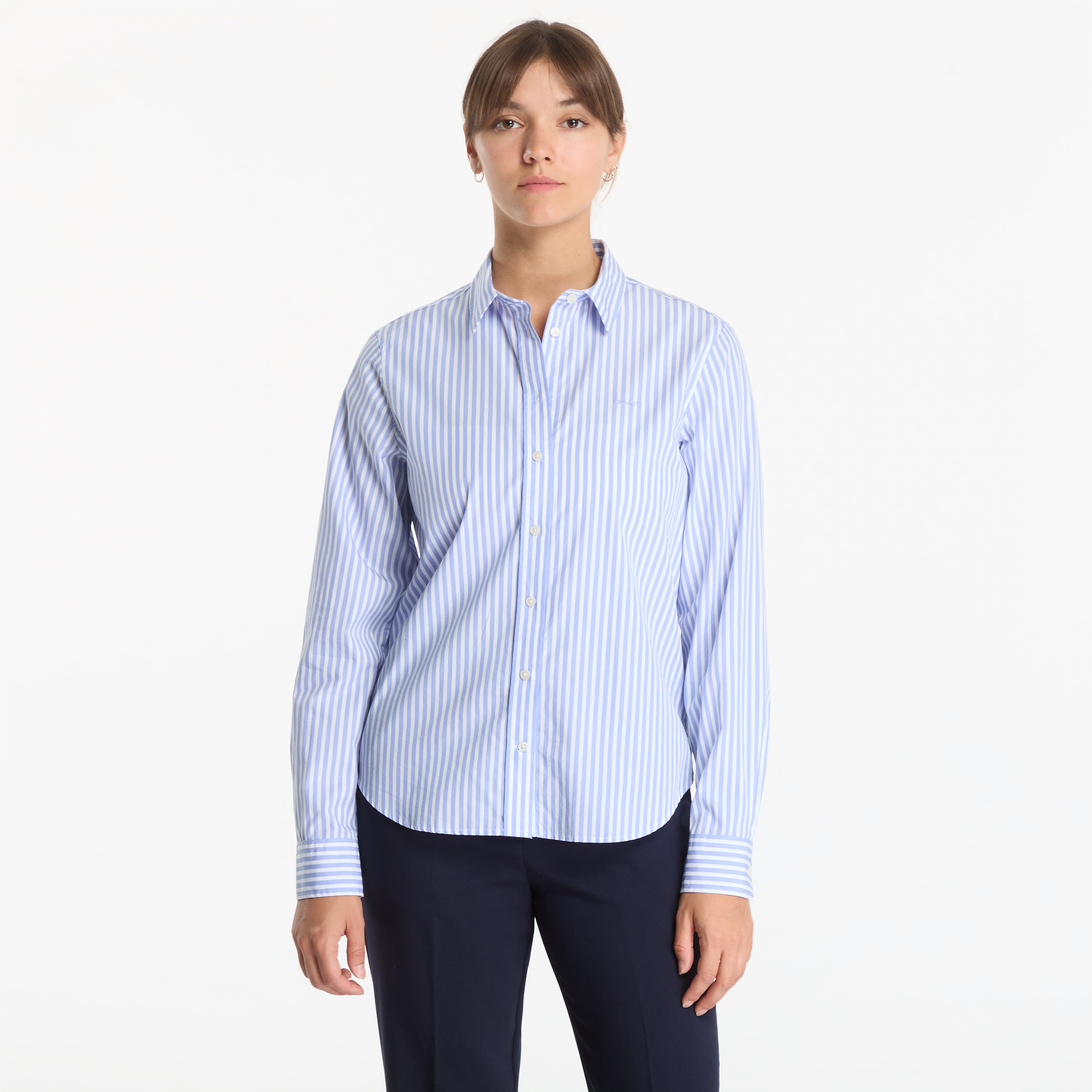 Риза Gant Reg Classic Poplin Striped Shirt Dusk Blue 40
