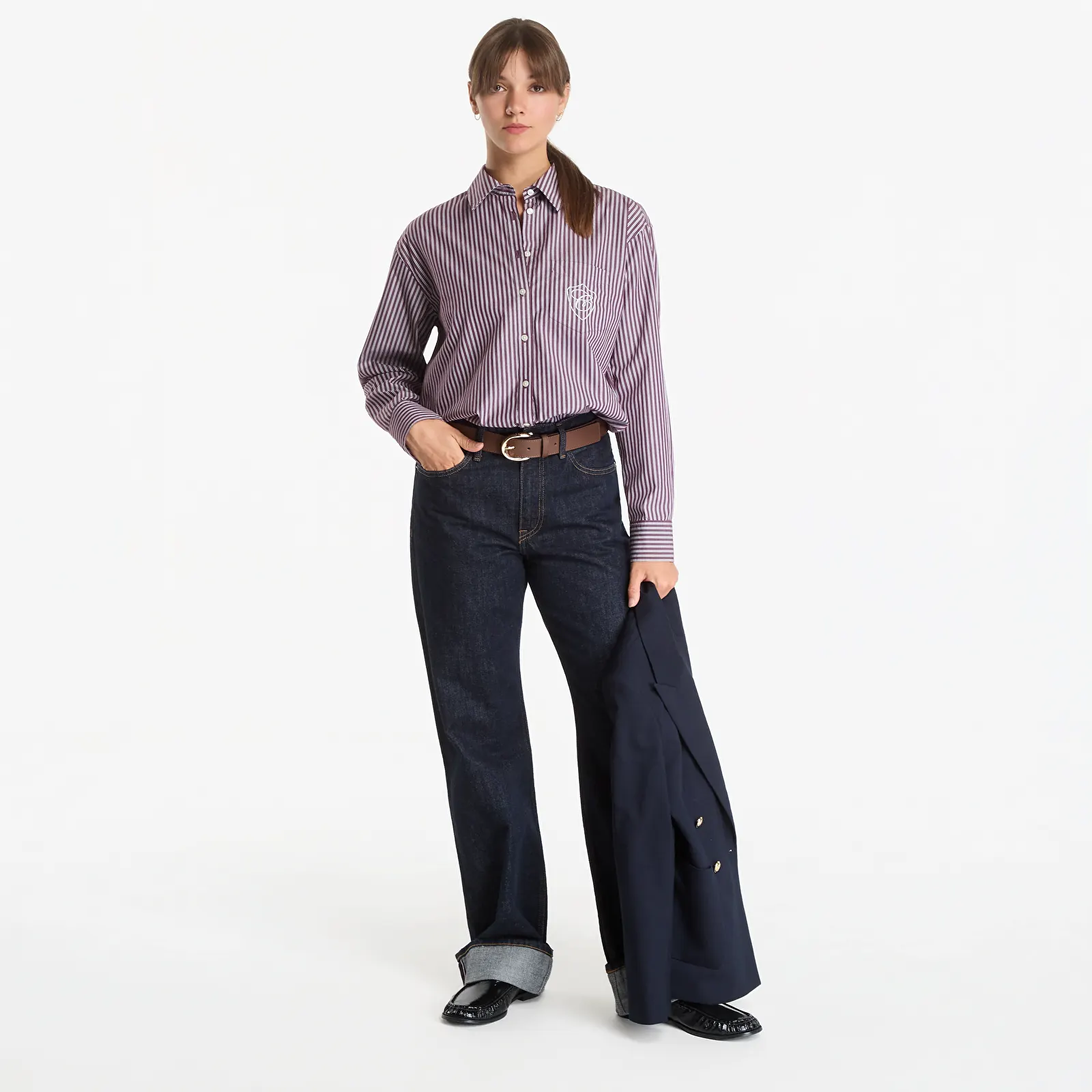 Shirts Gant Rel Classic Poplin Stripe Shirt Pink