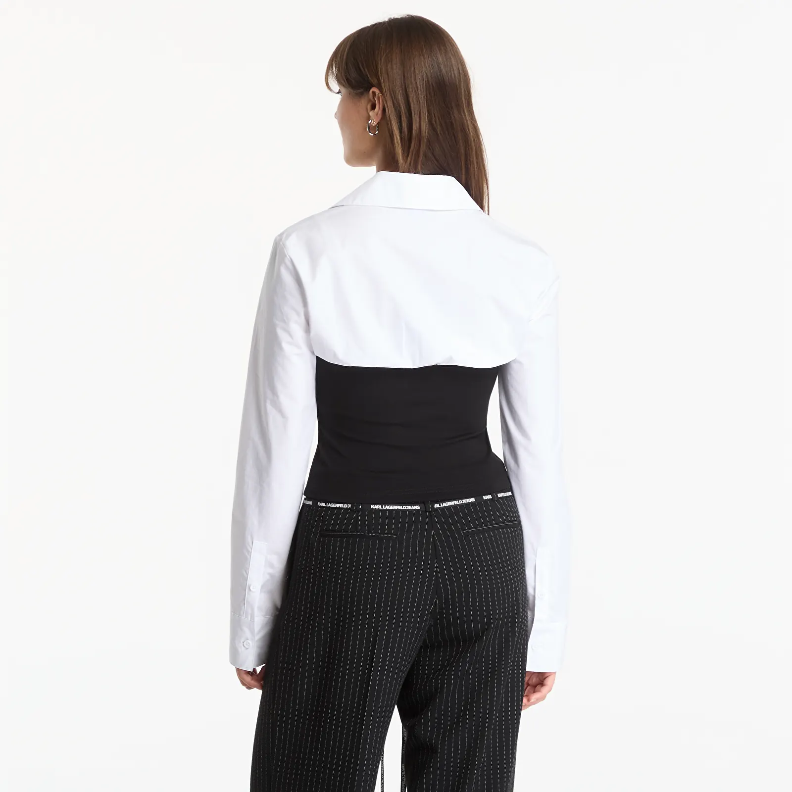 Koszule Karl Lagerfeld Jeans Mixed Poplin Blouse Black