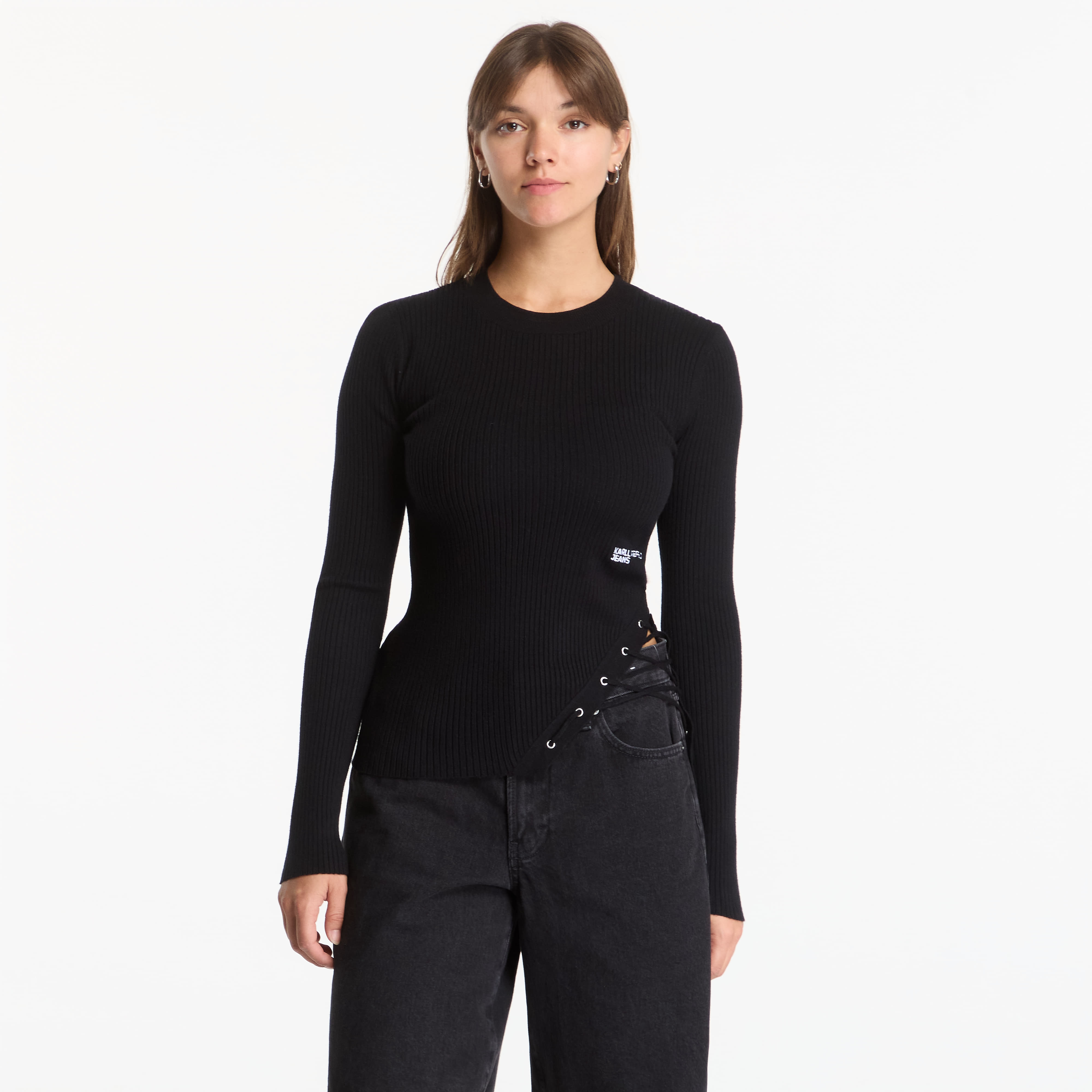 Пуловер Karl Lagerfeld Jeans Ls Knitted Sweater Black S