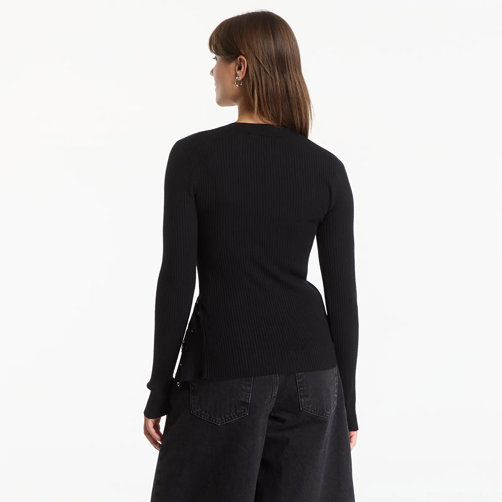 Sweaters Karl Lagerfeld Jeans Ls Knitted Sweater Black