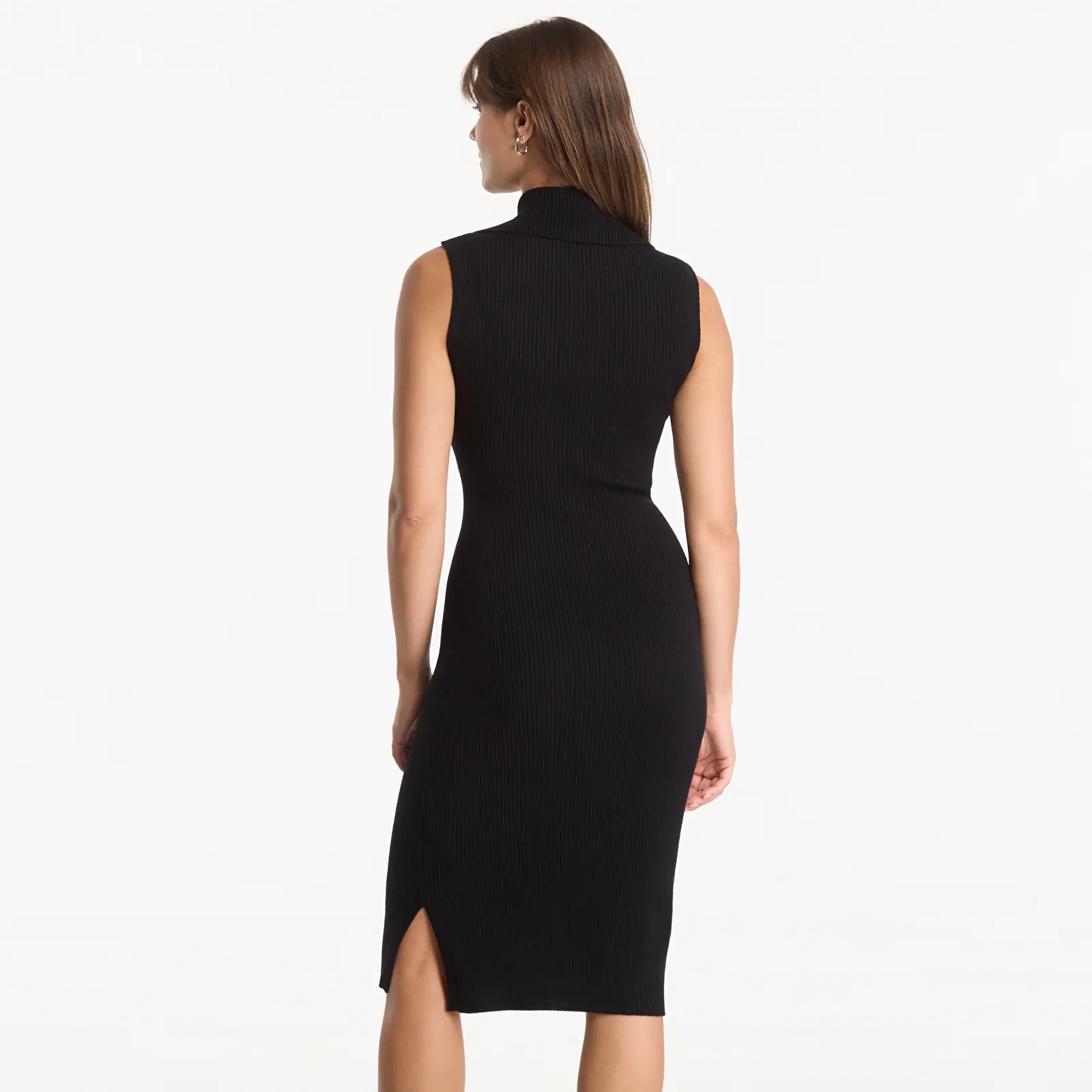 Vestidos Karl Lagerfeld Jeans Knit Collar Dress Black
