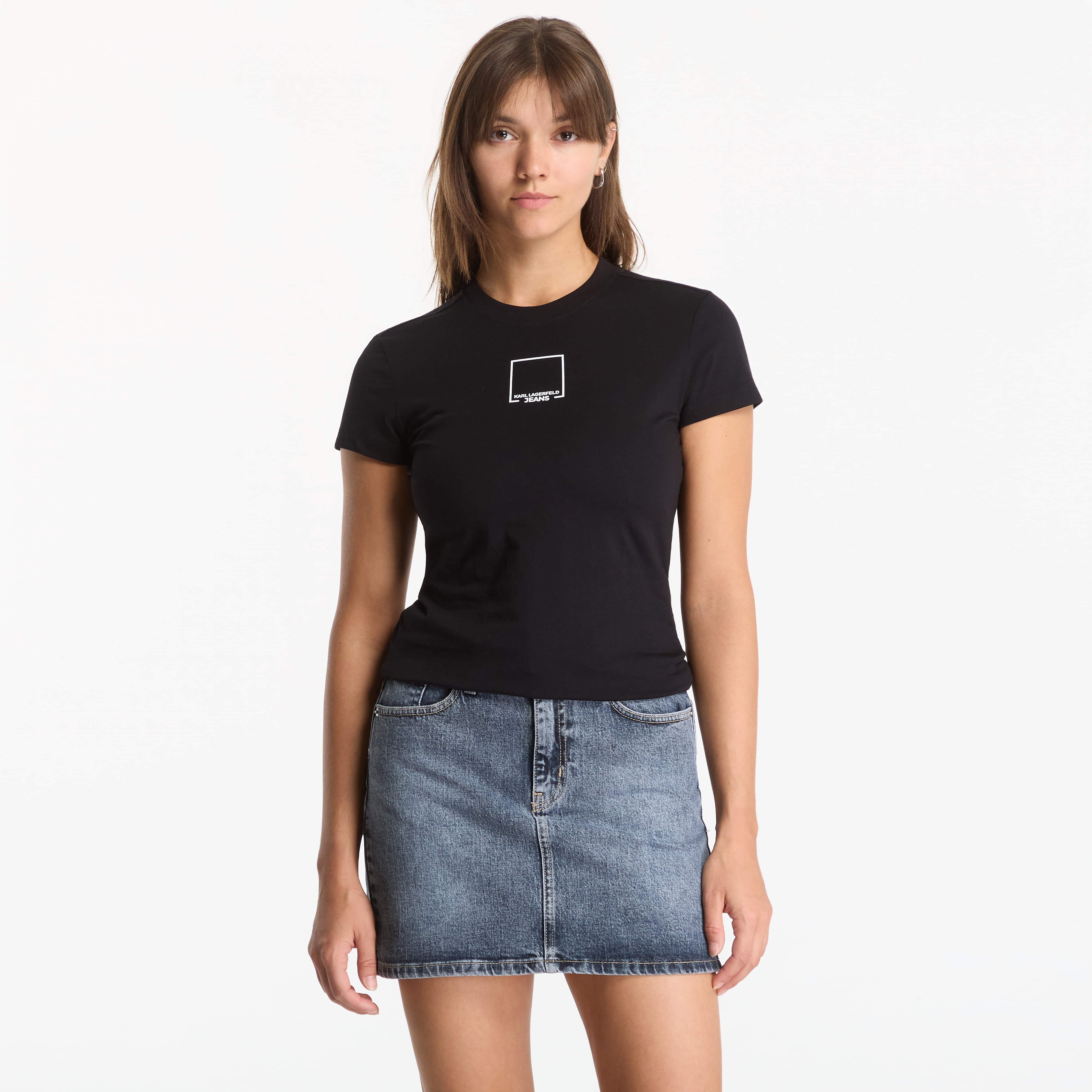 Тениска Karl Lagerfeld Jeans Slim Outline Logo Tee Black M