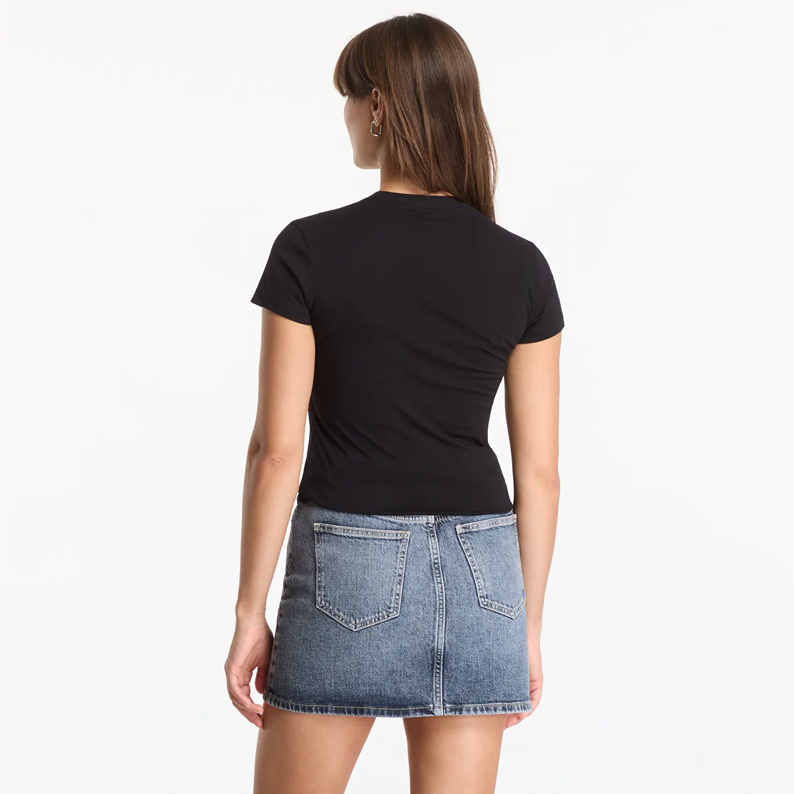 Women's T-shirts Karl Lagerfeld Jeans Slim Outline Logo Tee Black