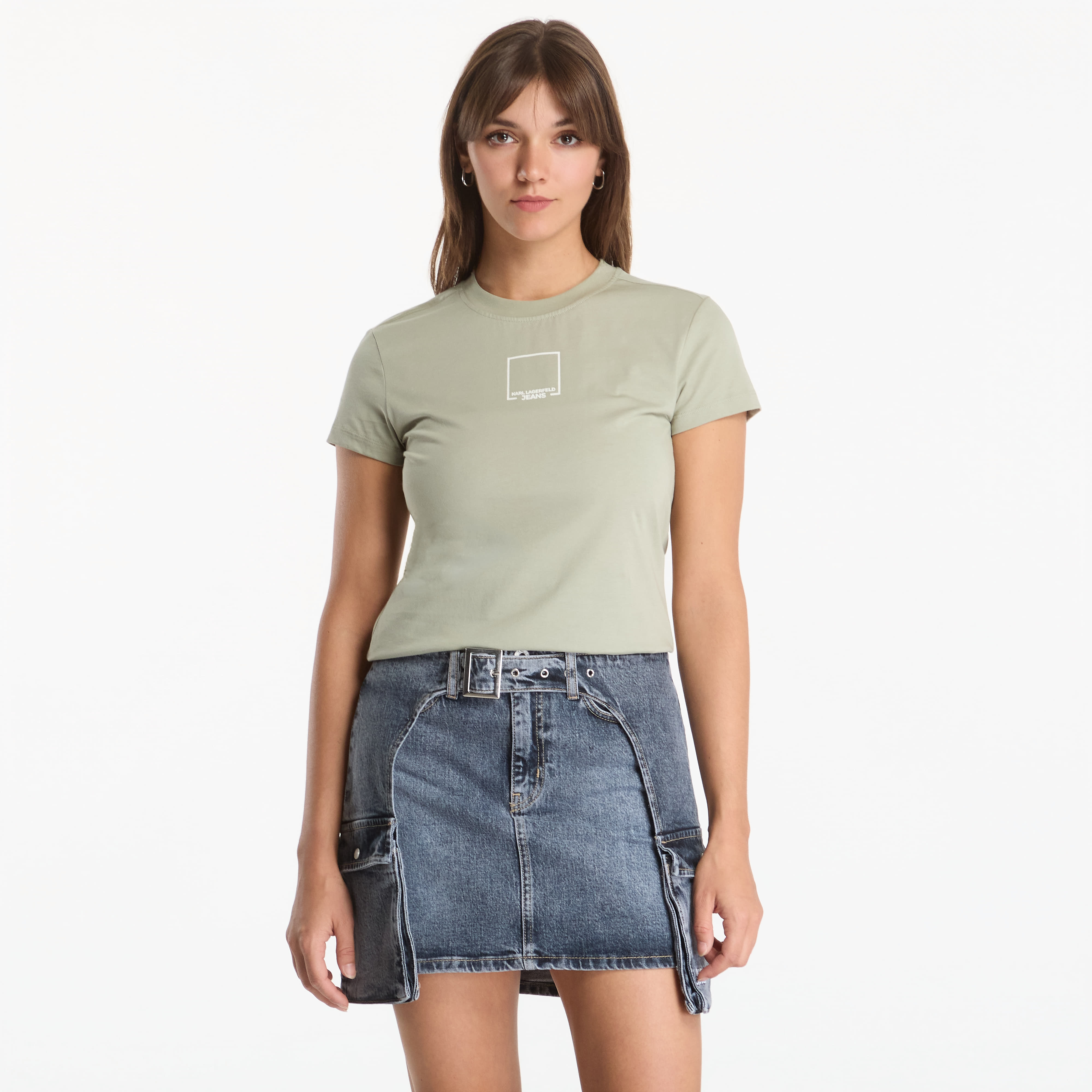 Тениска Karl Lagerfeld Jeans Slim Outline Logo Tee Tea XS