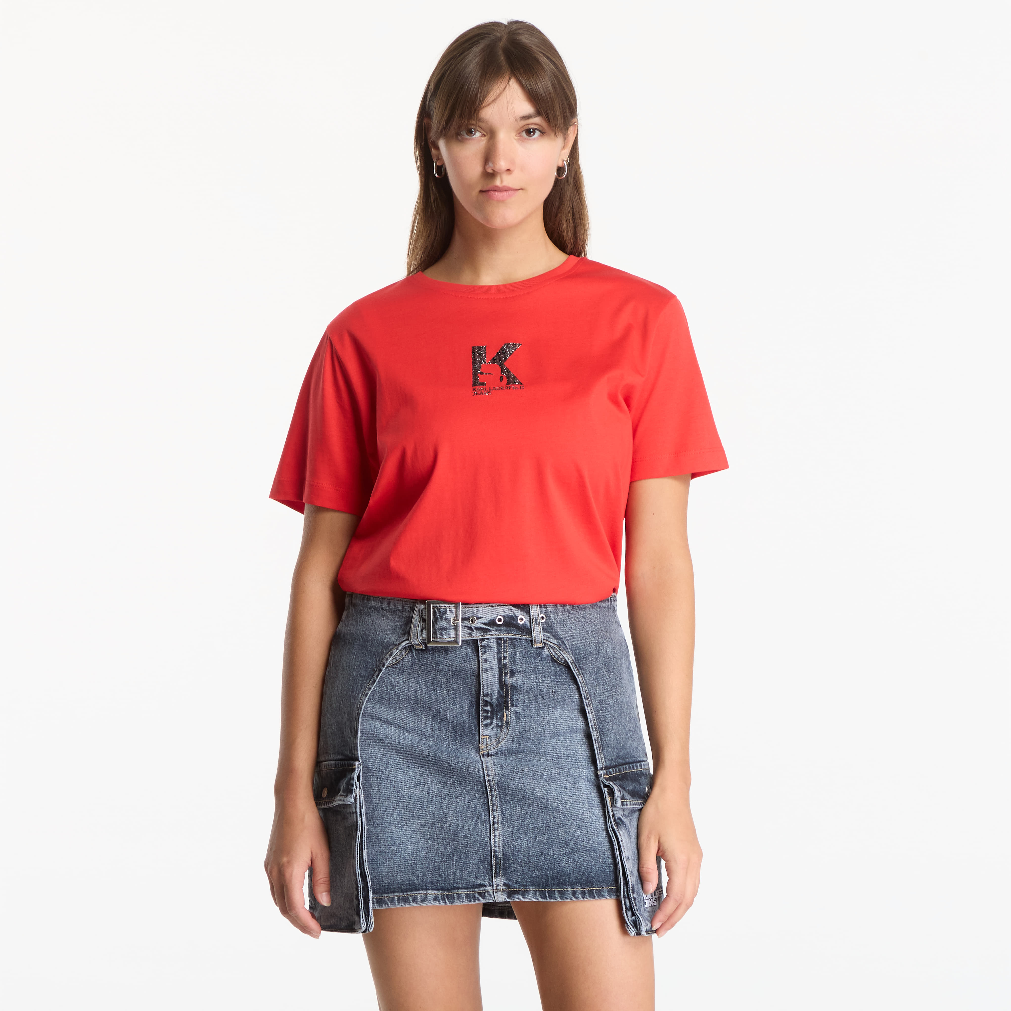 Тениска Karl Lagerfeld Jeans Reg K Logo Tee Iridescent S