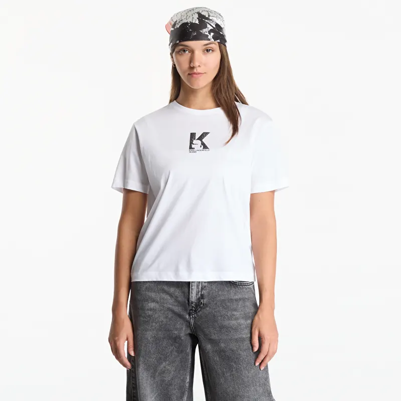 T-shirt Karl Lagerfeld Jeans Reg K Logo Tee White