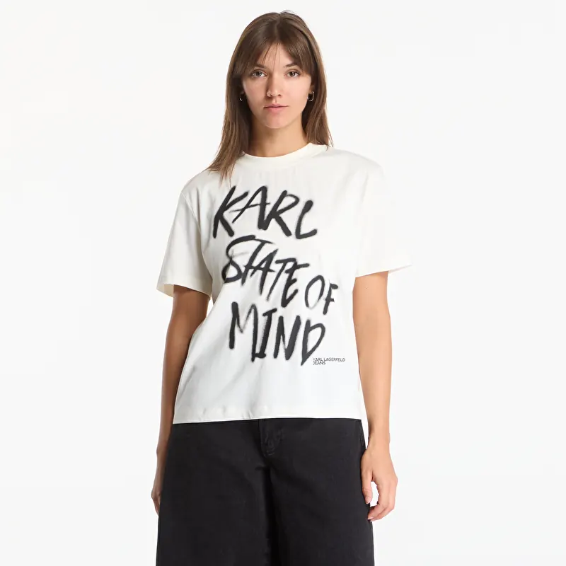 Tričko Karl Lagerfeld Jeans Reg Karlism Tee Egret