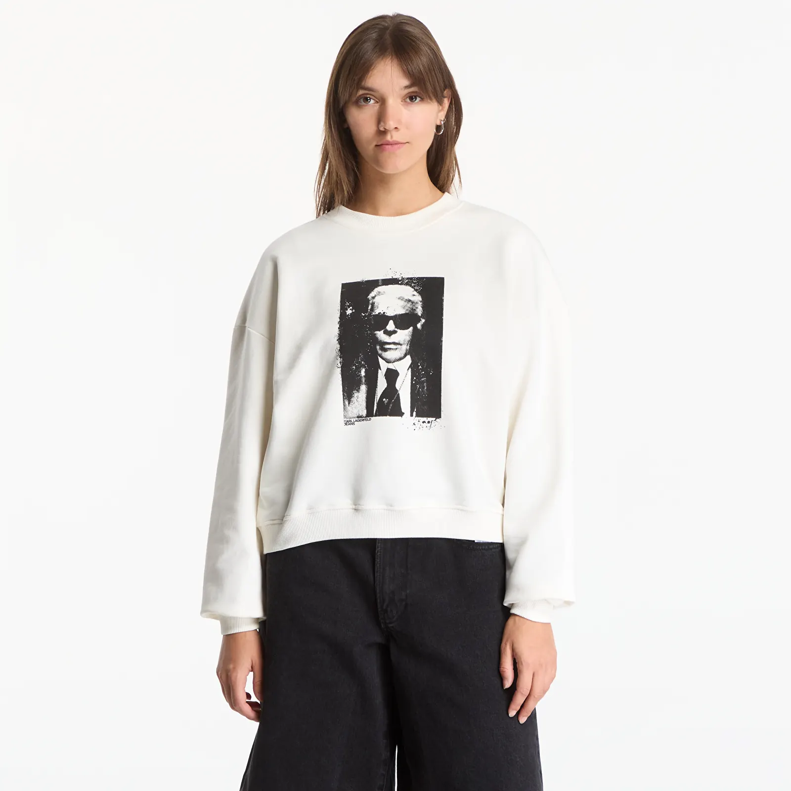 Женские худи Karl Lagerfeld Jeans Boxy Karl Kameo Sweat Egret
