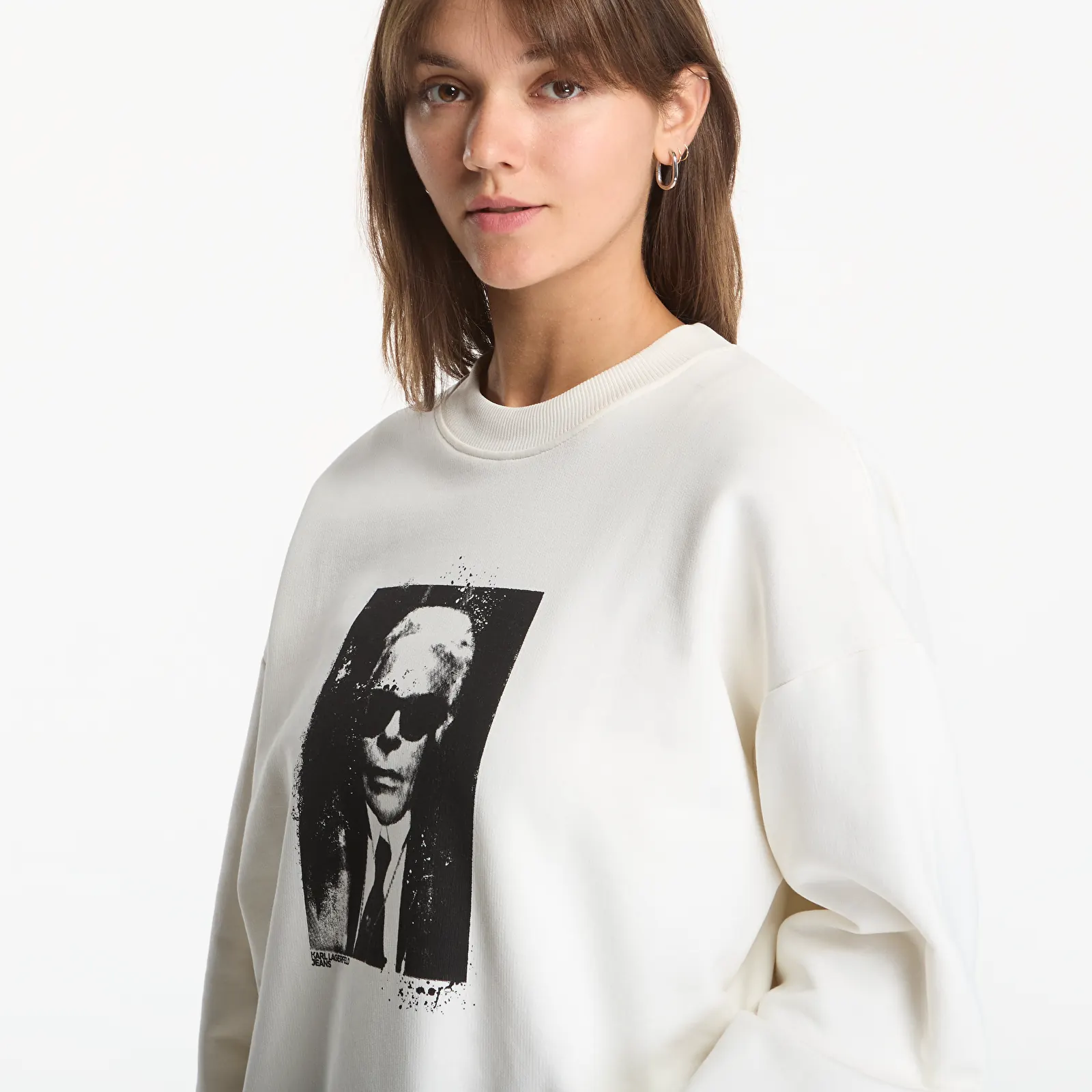 Женские худи Karl Lagerfeld Jeans Boxy Karl Kameo Sweat Egret