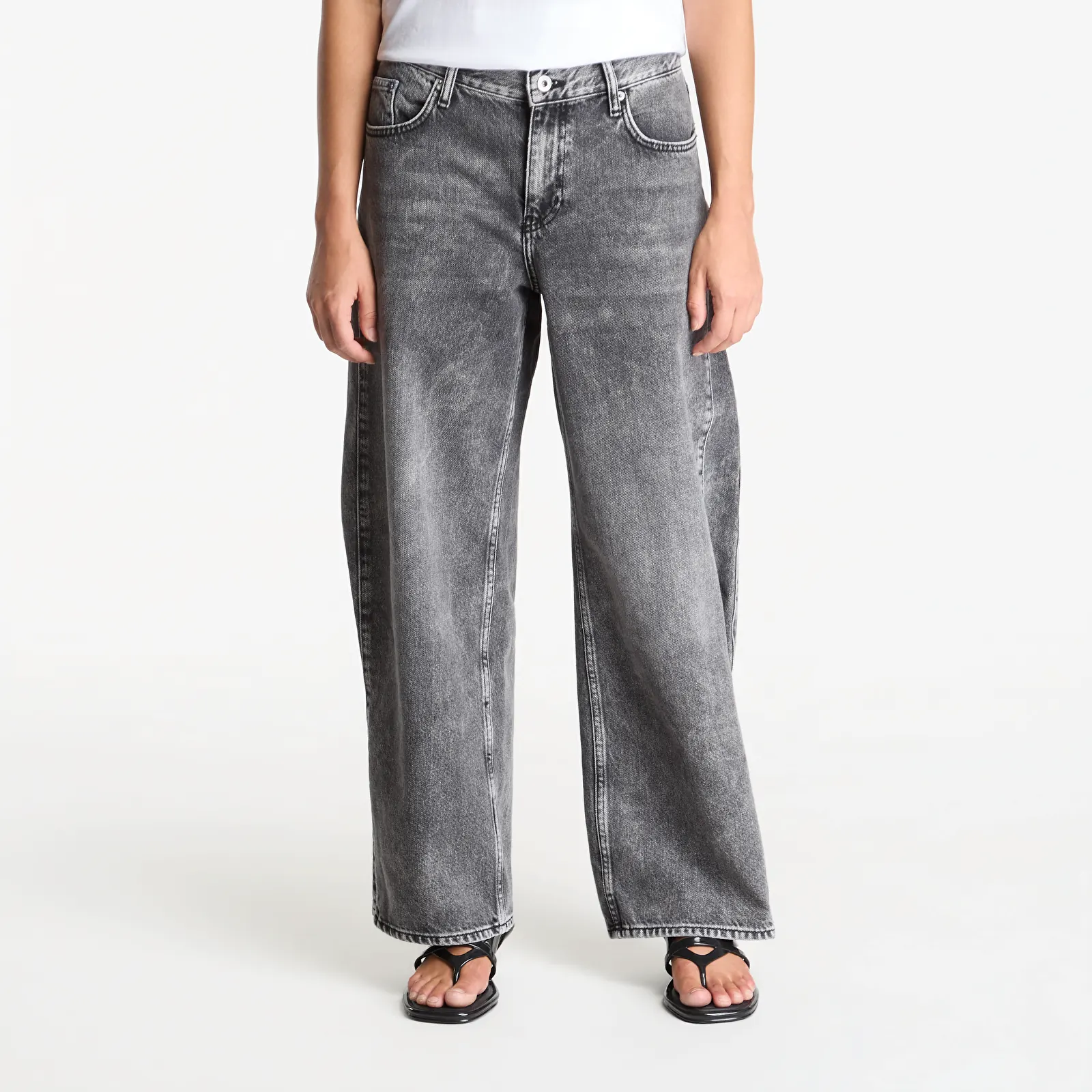 Jeans Karl Lagerfeld Jeans Lr Wide Leg Denim Acid Dark Grey