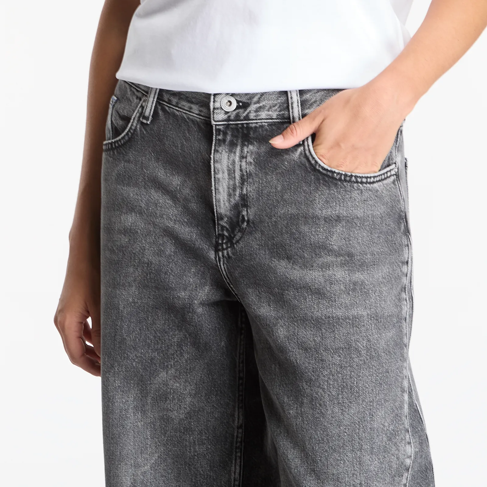 Jeans Karl Lagerfeld Jeans Lr Wide Leg Denim Acid Dark Grey