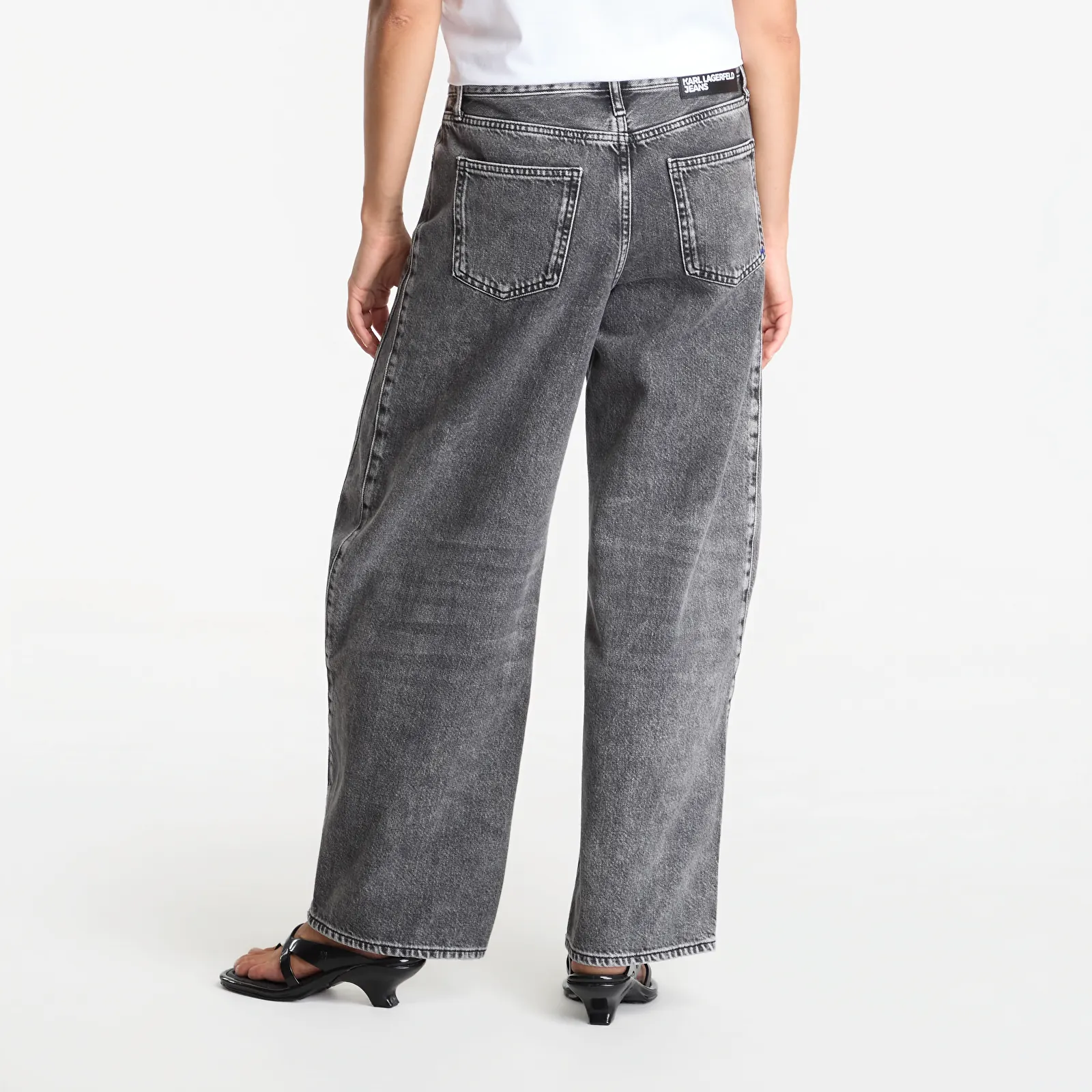 Jeans Karl Lagerfeld Jeans Lr Wide Leg Denim Acid Dark Grey