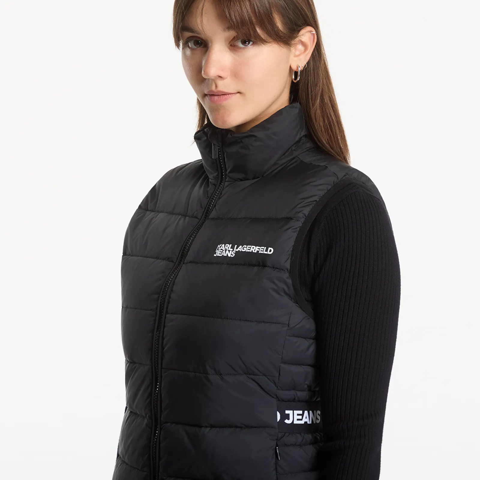 Gilè Karl Lagerfeld Jeans Light Padded Logo Vest Black