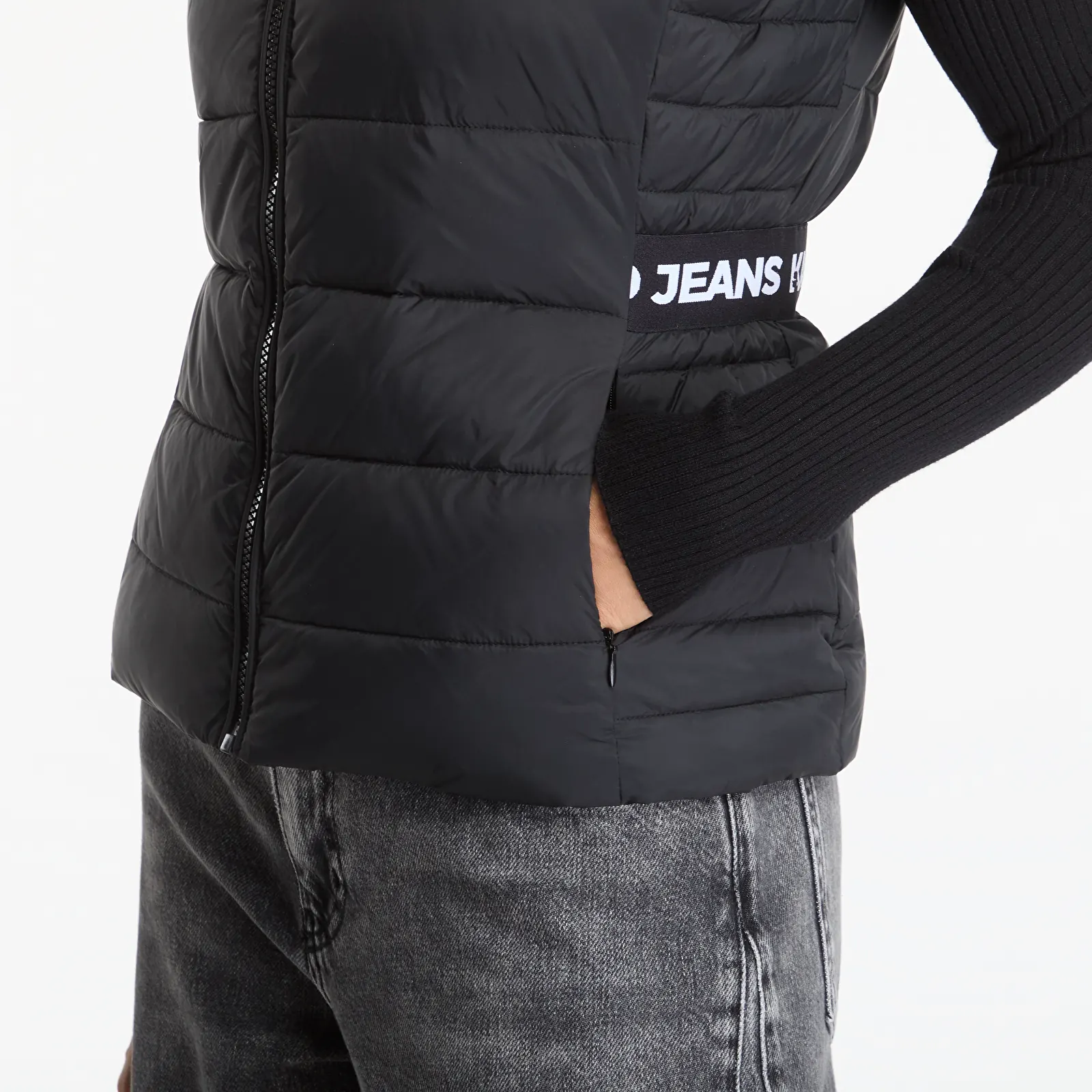 Gilè Karl Lagerfeld Jeans Light Padded Logo Vest Black