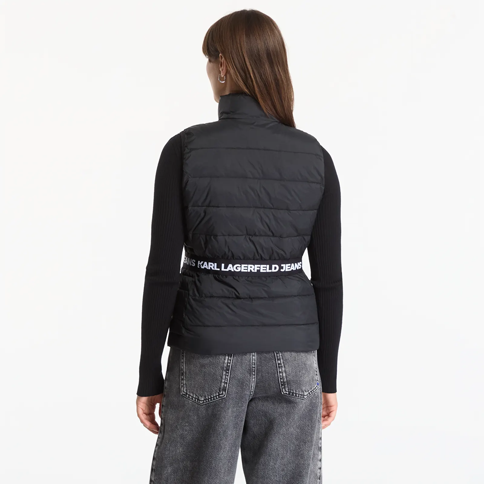 Gilè Karl Lagerfeld Jeans Light Padded Logo Vest Black