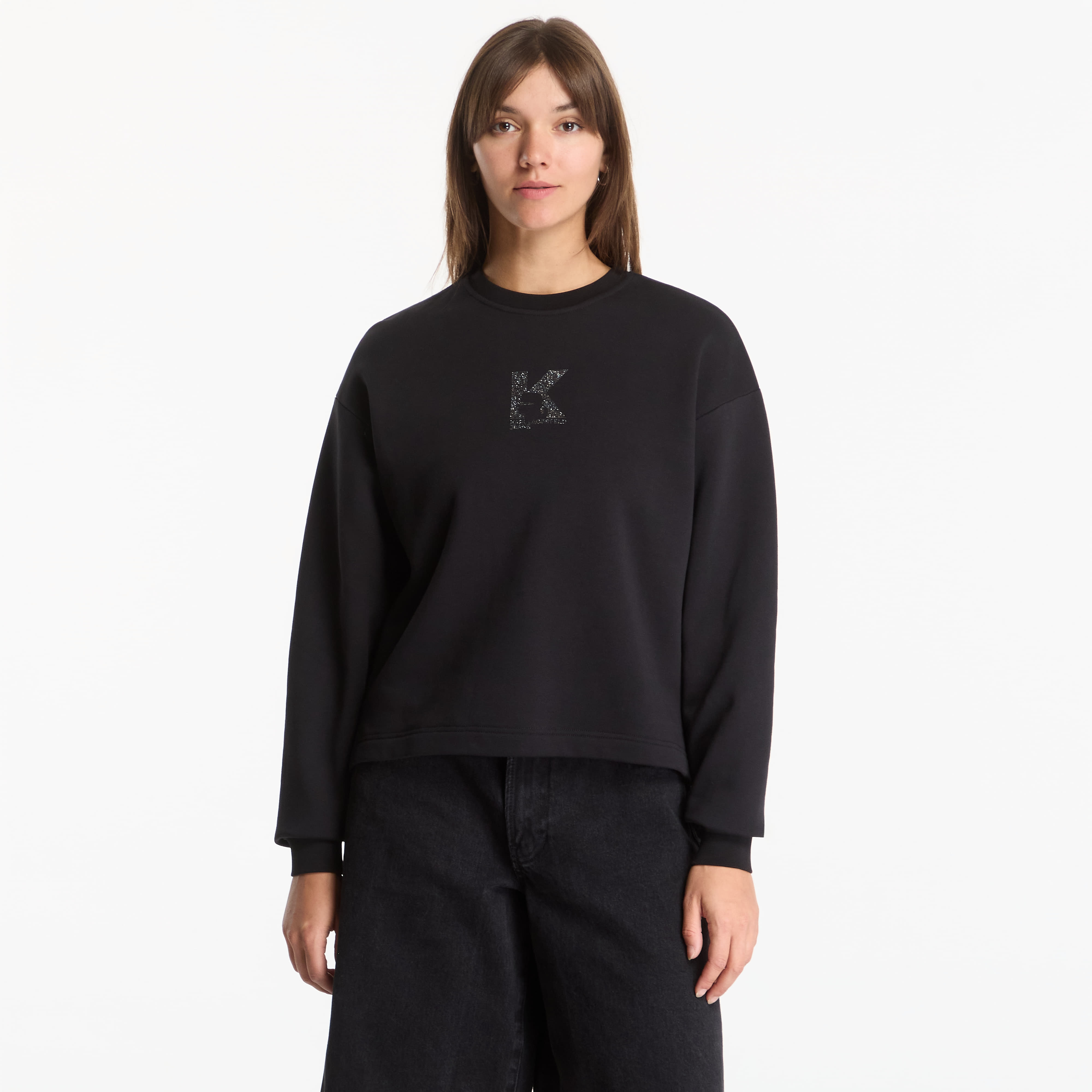 Mikina Karl Lagerfeld Jeans Reg K Logo Sweat Black S