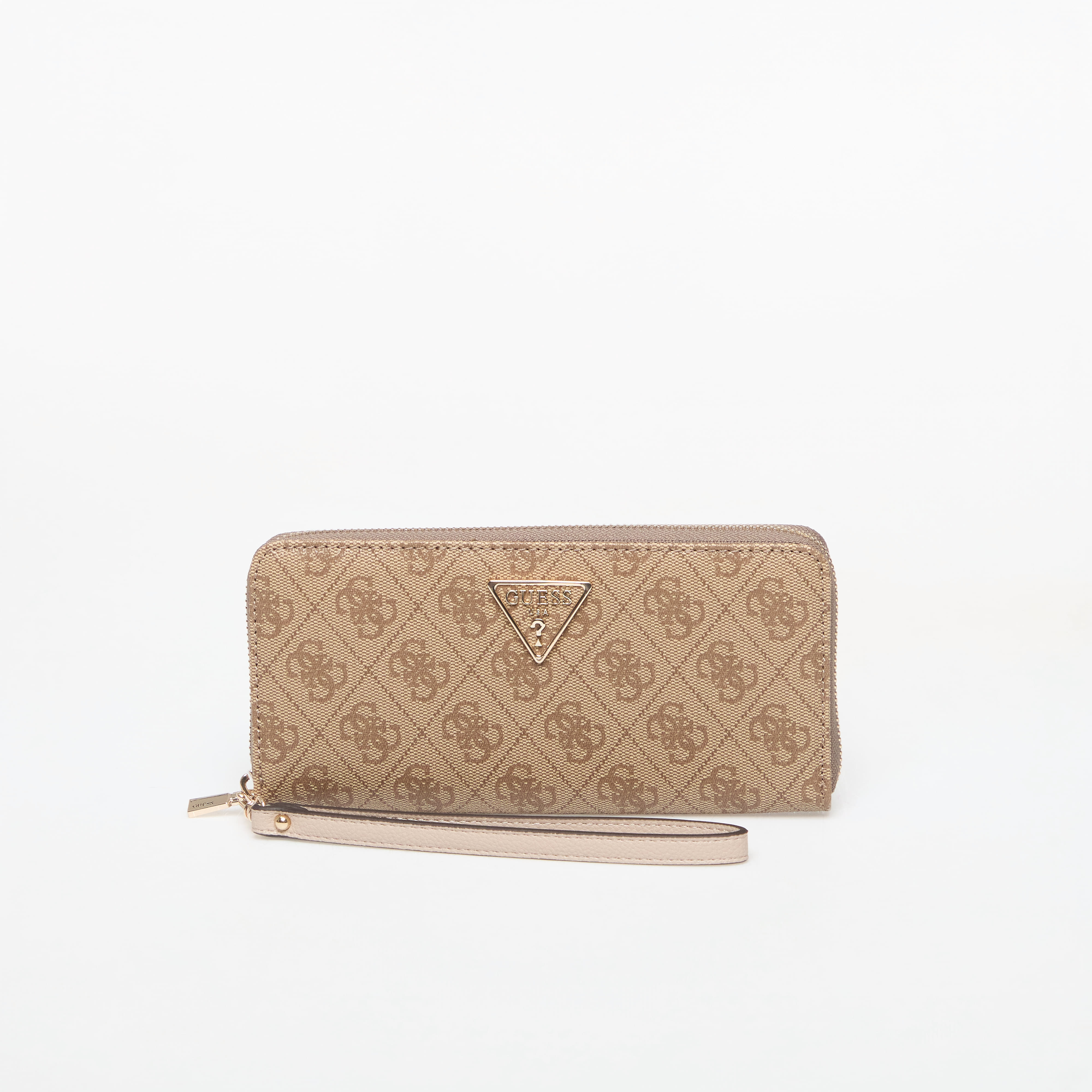 Портфейл GUESS Laurel Ii Slg Large Zip Around Latte Logo Universal