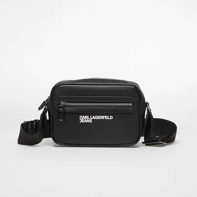 Karl Lagerfeld Jeans Logo Saffiano Camerabag Black