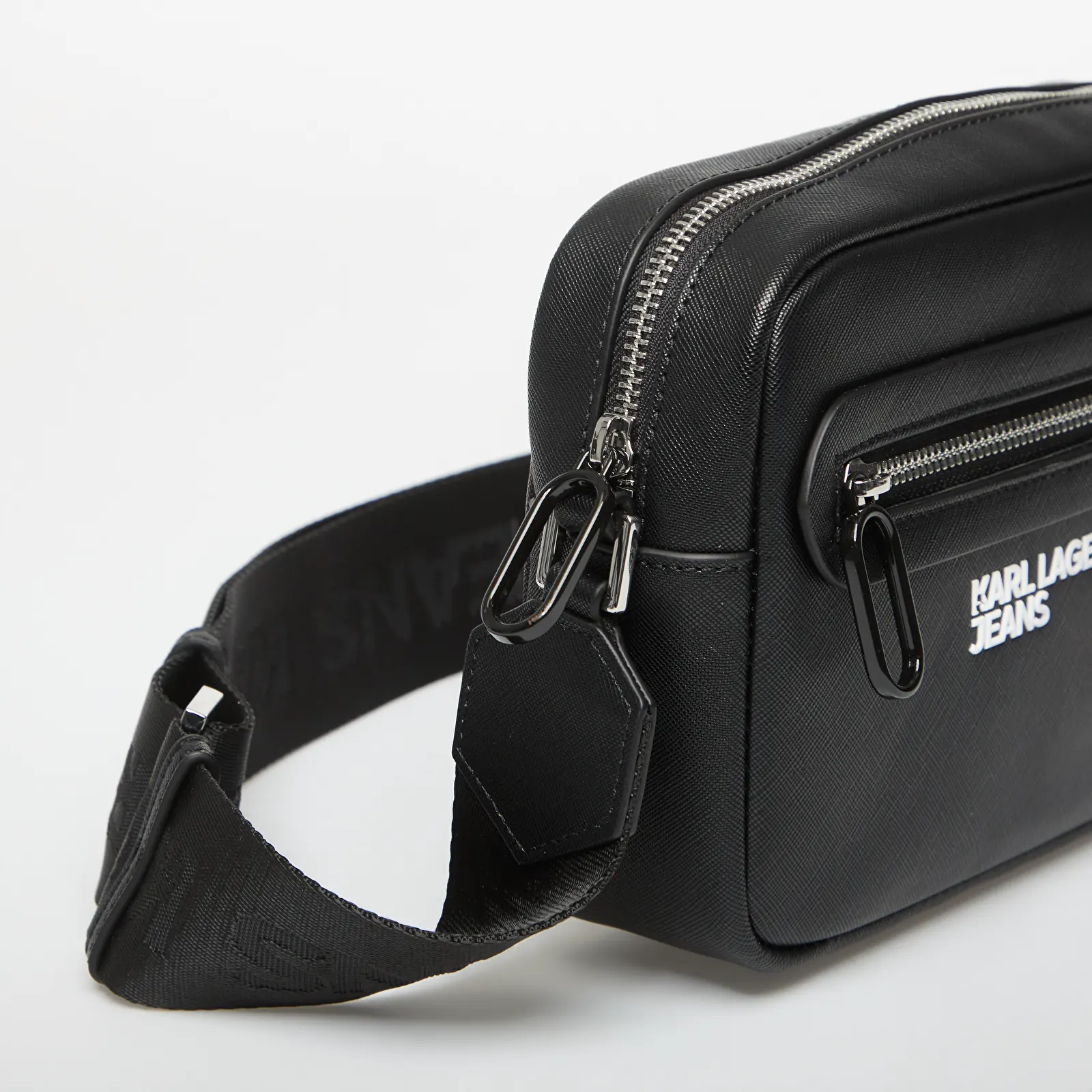 Handtassen Karl Lagerfeld Jeans Logo Saffiano Camerabag Black