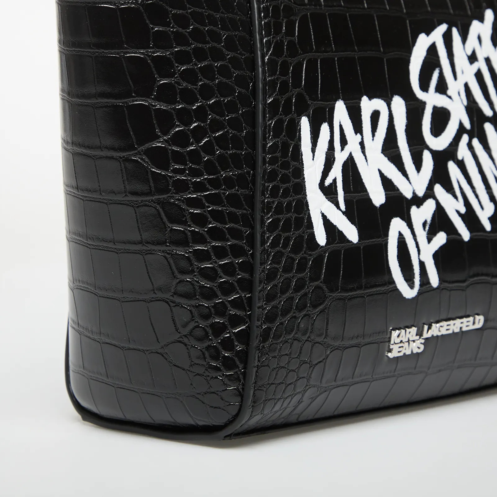 Handtaschen Karl Lagerfeld Jeans Logo Mini Tote Quote Black