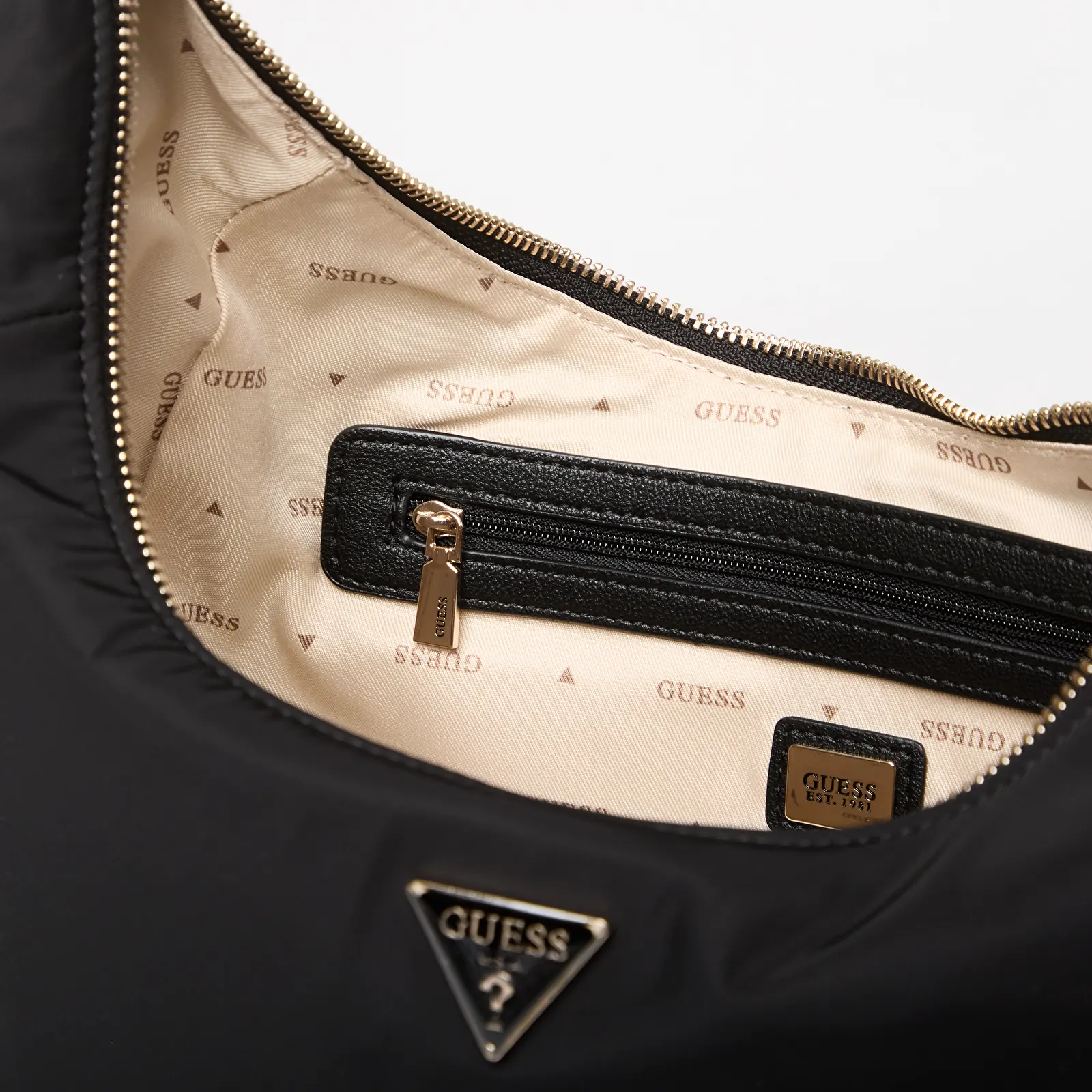 Håndtasker til kvinder GUESS Eco Gemma Hobo Black