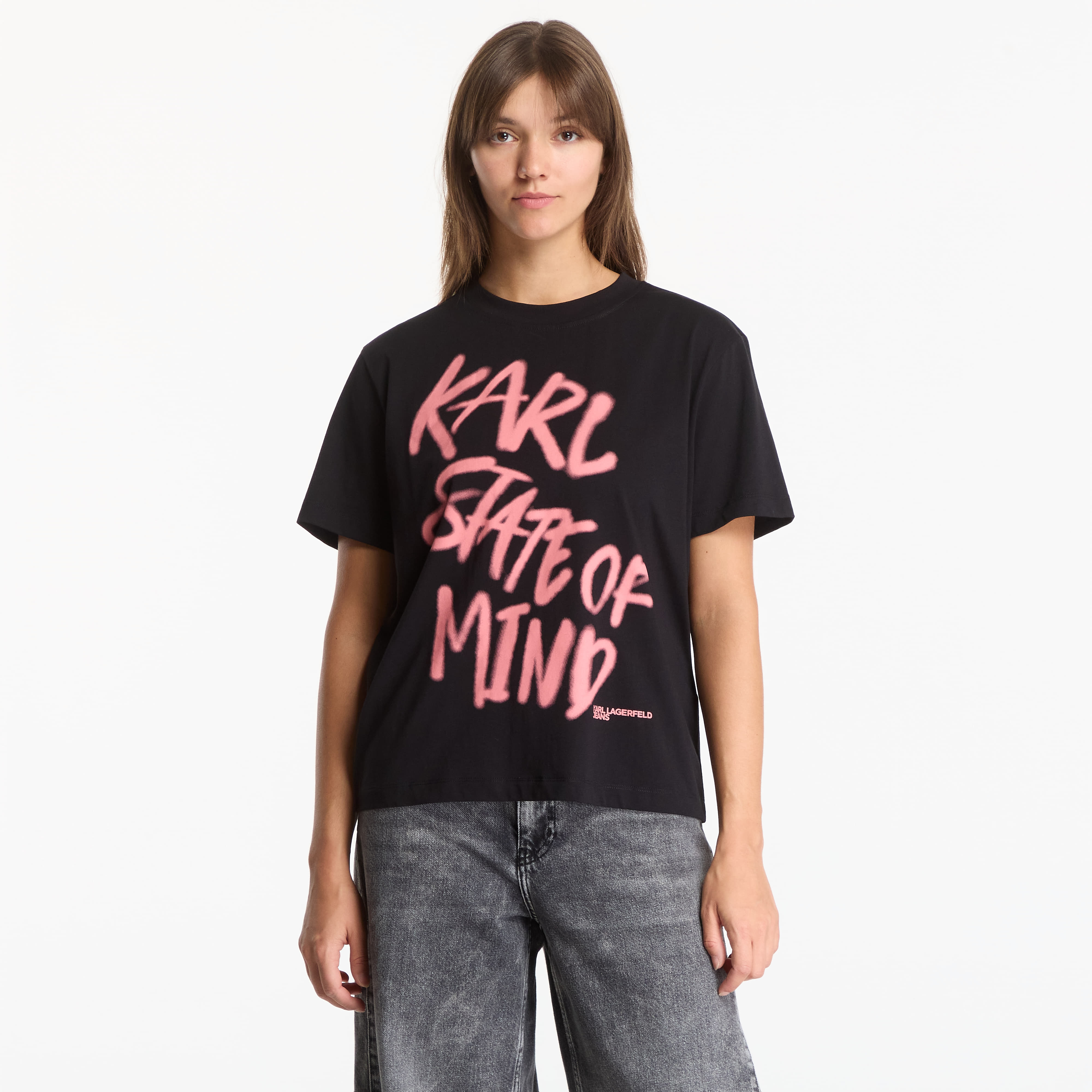 Тениска Karl Lagerfeld Jeans Reg Karlism Tee Black S
