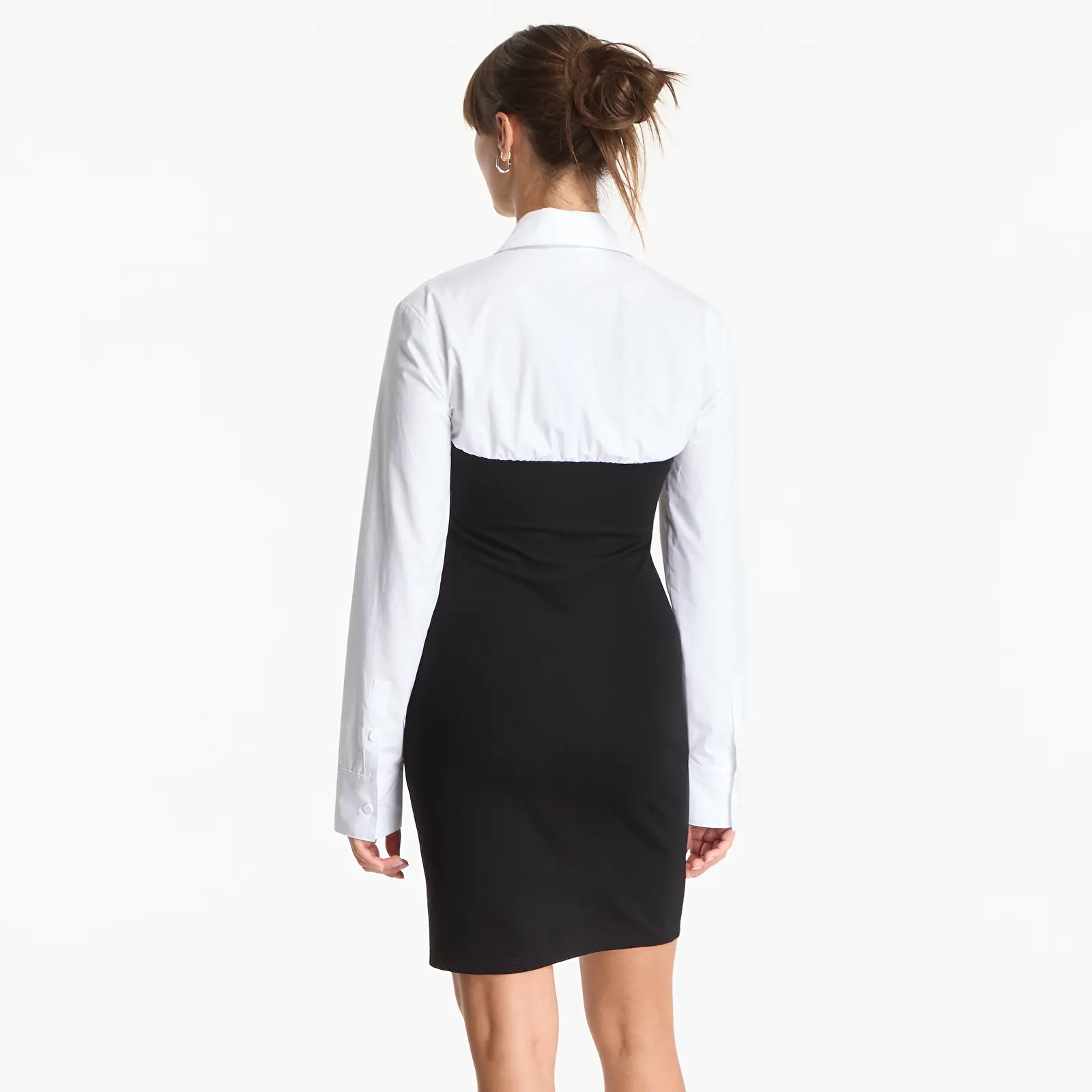 Vestidos Karl Lagerfeld Jeans Mixed Poplin Dress Black