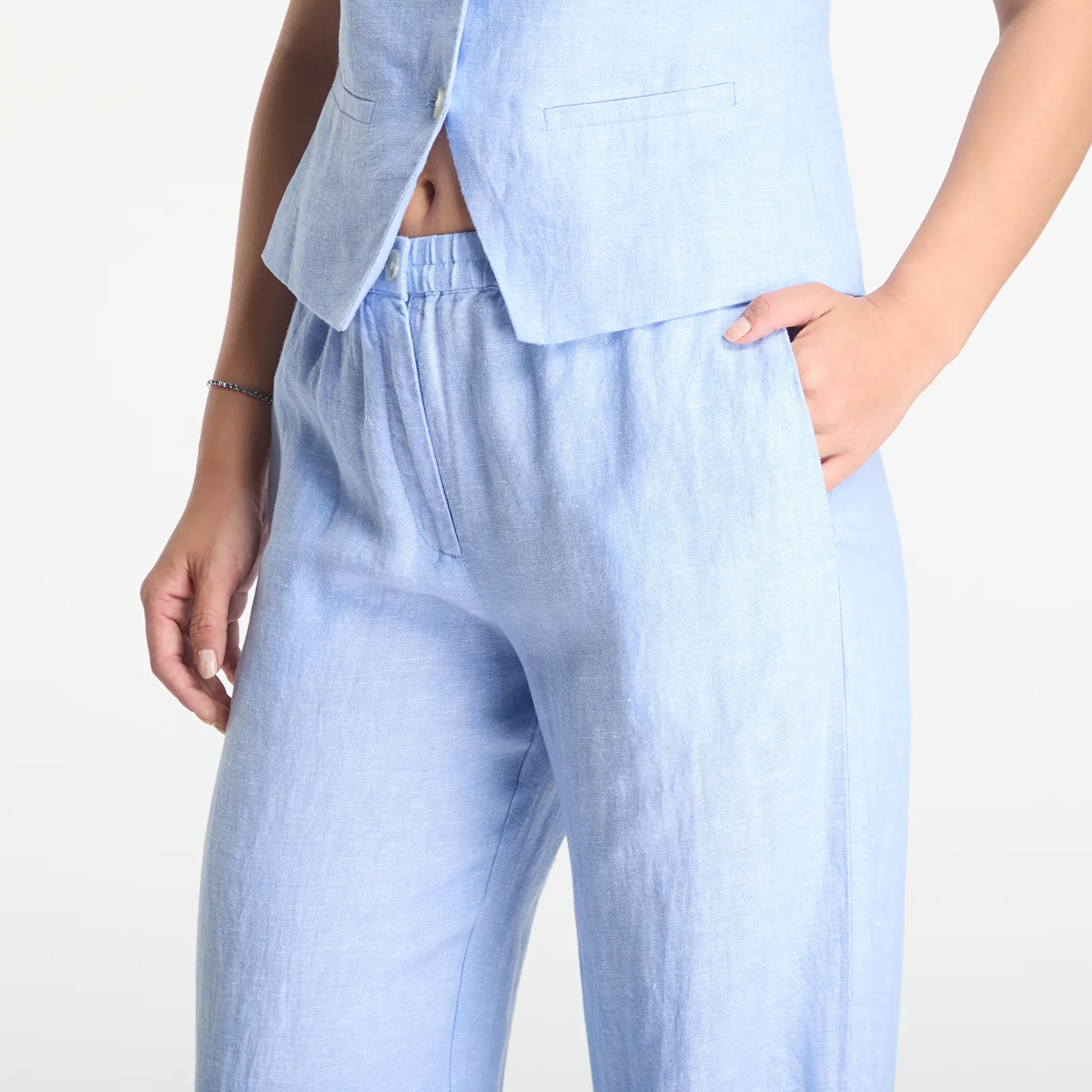Broek Samsøe Samsøe Satoves Trousers 14329 Bel Air Blue Mel.