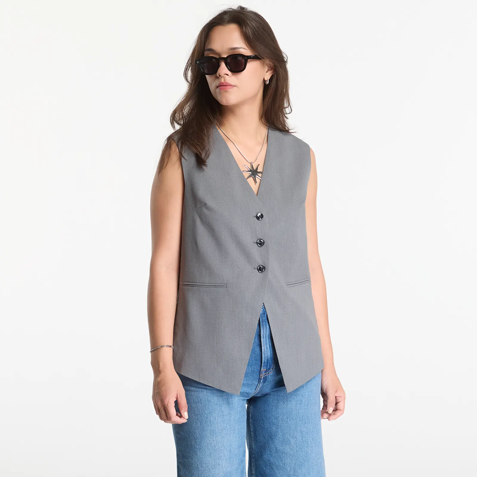 Безрукавки Samsøe Samsøe Satova Vest 15145 Gun Metal Mel.