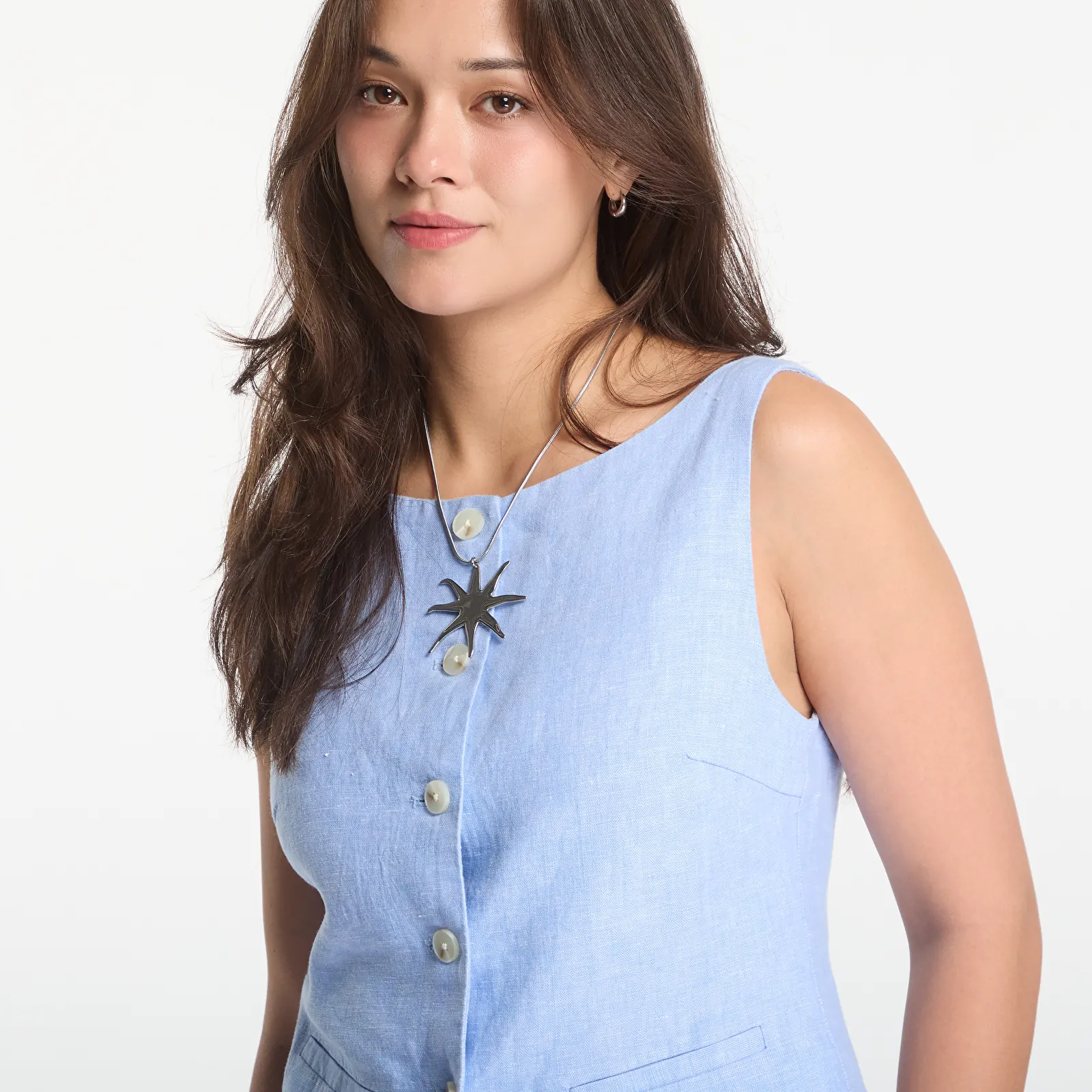Westen Samsøe Samsøe Saloves Vest 14329 Bel Air Blue Mel.