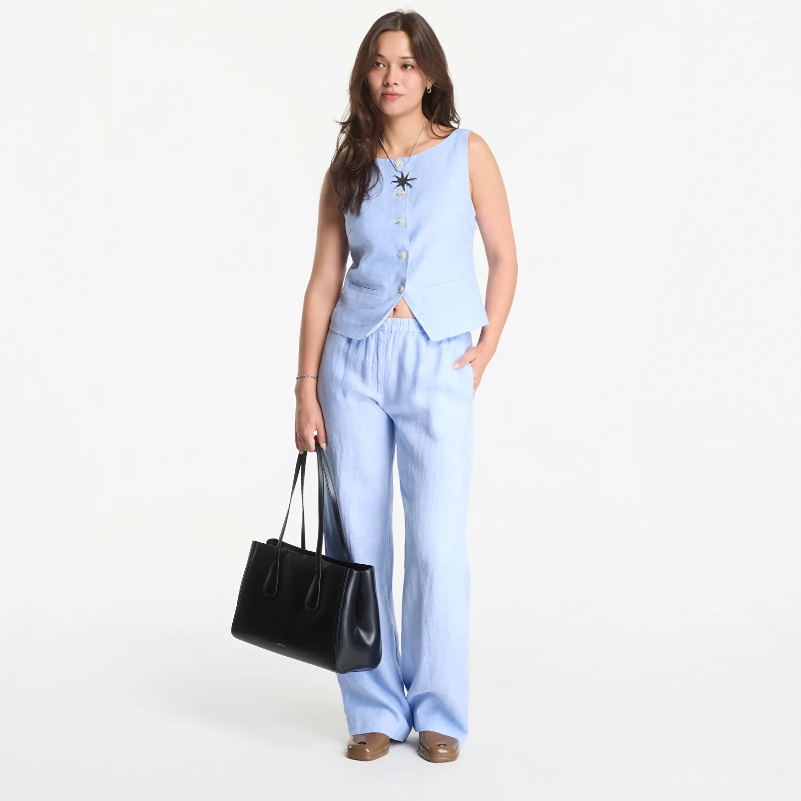 Westen Samsøe Samsøe Saloves Vest 14329 Bel Air Blue Mel.
