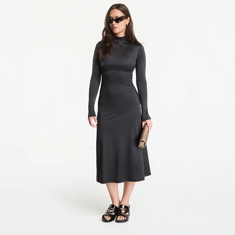 diesel dress black D-zelie HITCHHIKER Midi wool dress with long sleeves Diesel Dress "D-DELPHOS-S1" | Women's