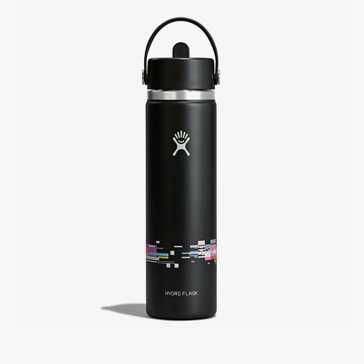 Hydro Flask 710 ml Wide Flex Straw Cap Glitch Black 710 ml