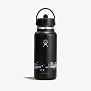 Hydro Flask 946 ml Wide Flex Straw Cap Glitch Black