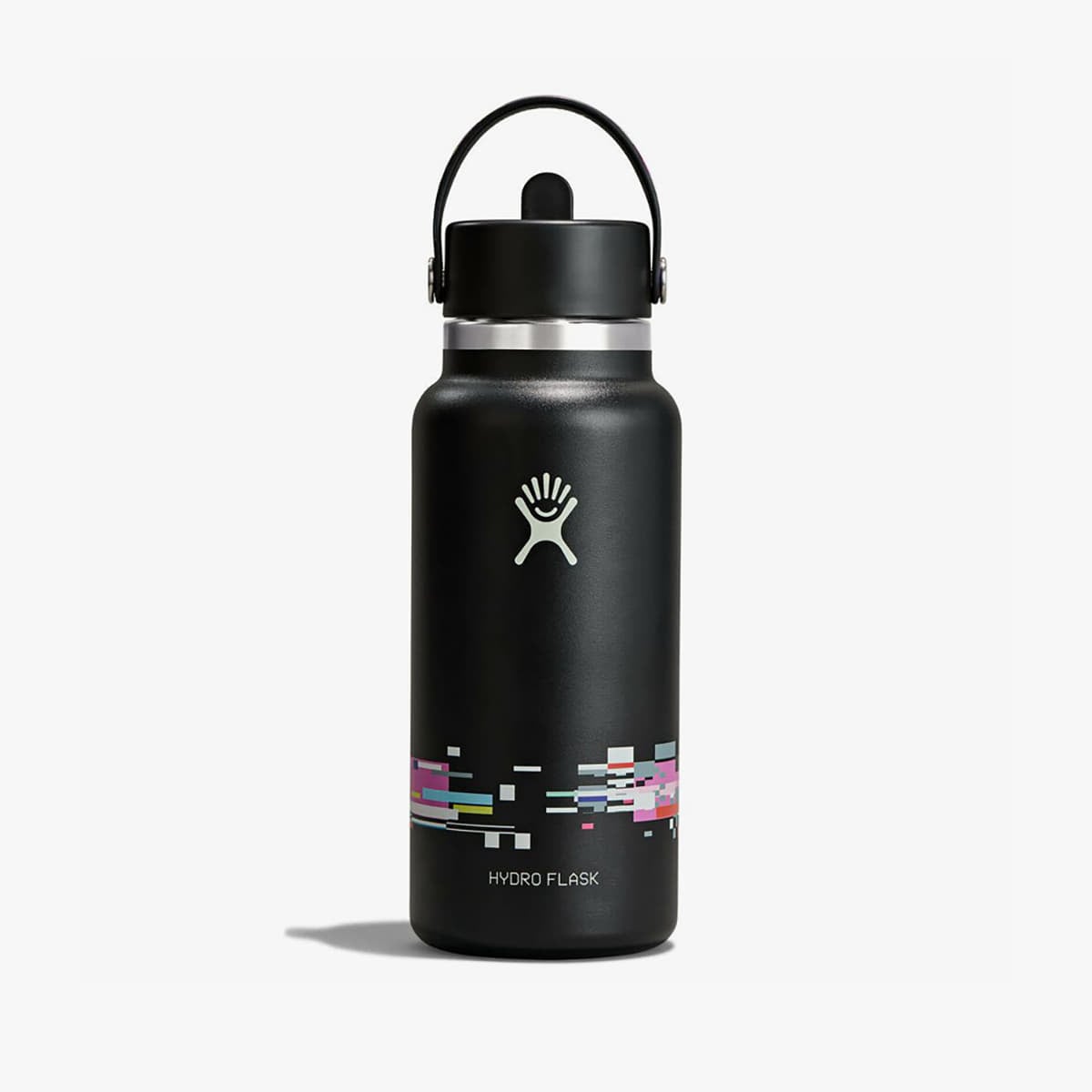 Láhve na pití Hydro Flask 946 ml Wide Flex Straw Cap Glitch Black