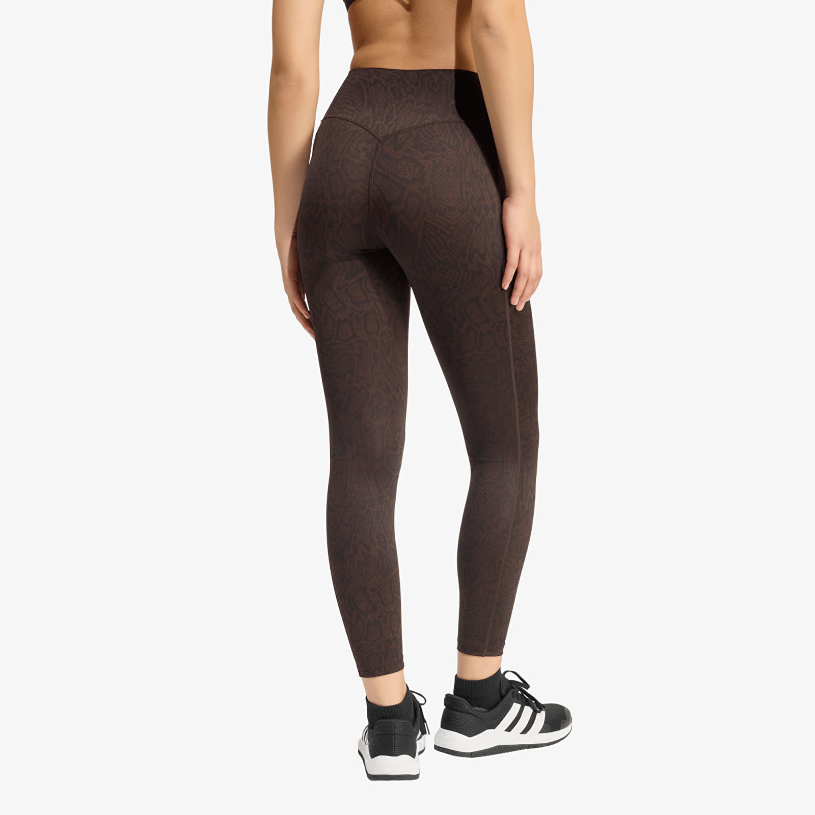 Women's Leggings adidas Optimé Primelift Snake 7/8 Leggings Aurora Coffee/ Black
