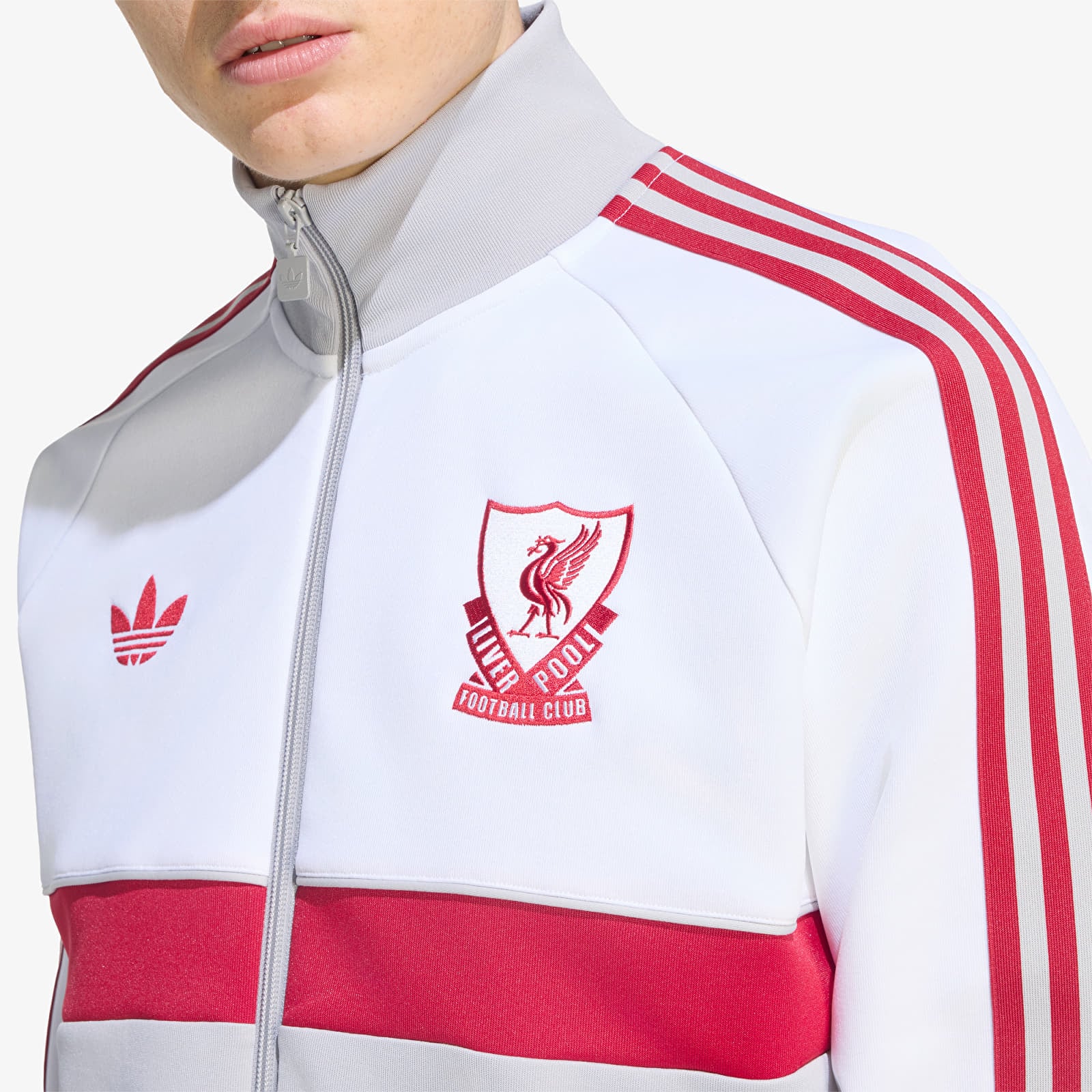 Férfi kabátok adidas Liverpool FC Originals Track Top White/ Grey Two