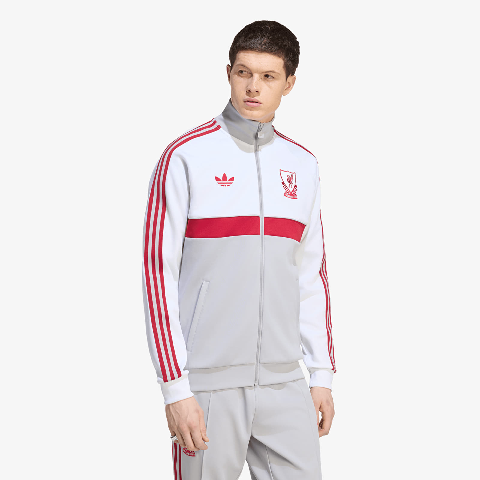 Férfi kabátok adidas Liverpool FC Originals Track Top White/ Grey Two