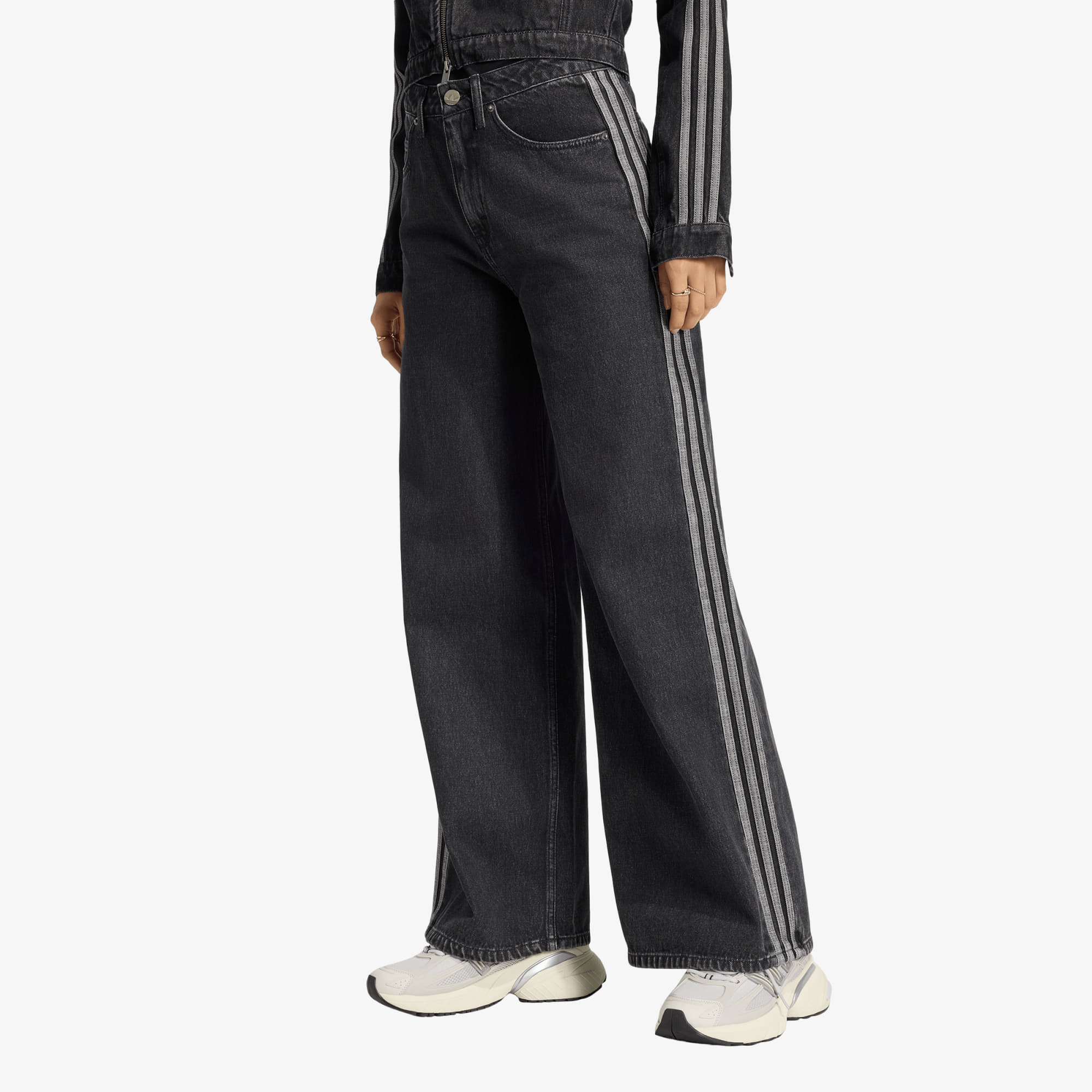 Дънки adidas High Rise Wide Leg Denim Pant True Black Denim 30/30