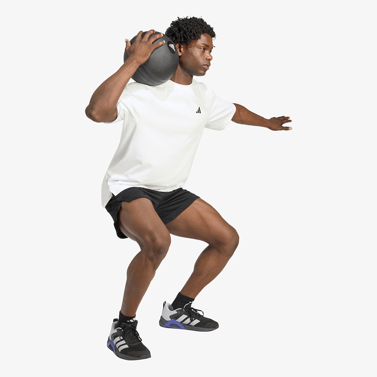 Muške majice kratkih rukava adidas Primelift Essentials Workout Graphics Tee White