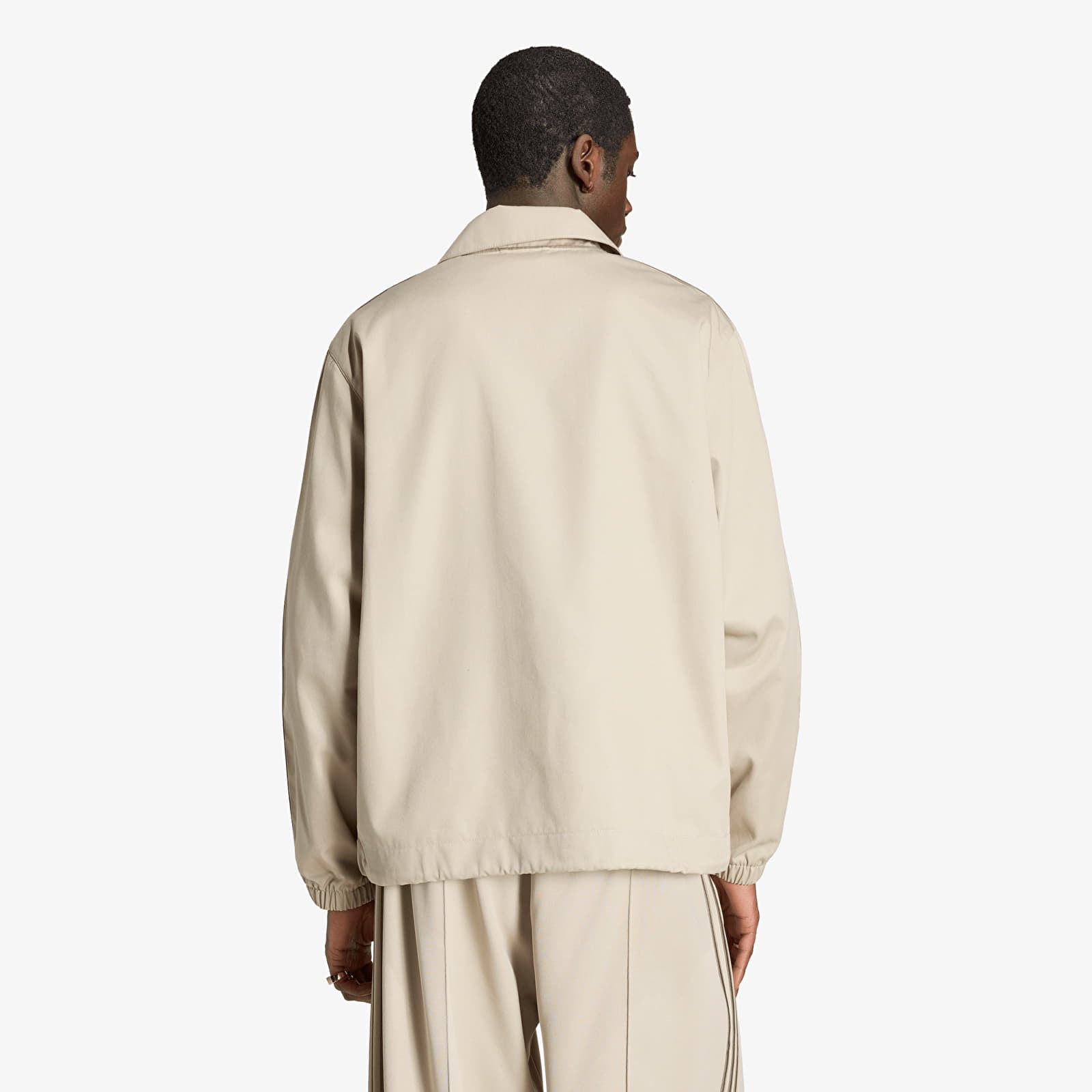 Pánské bundy adidas 3 Stripes Coaches Jacket Khaki Three