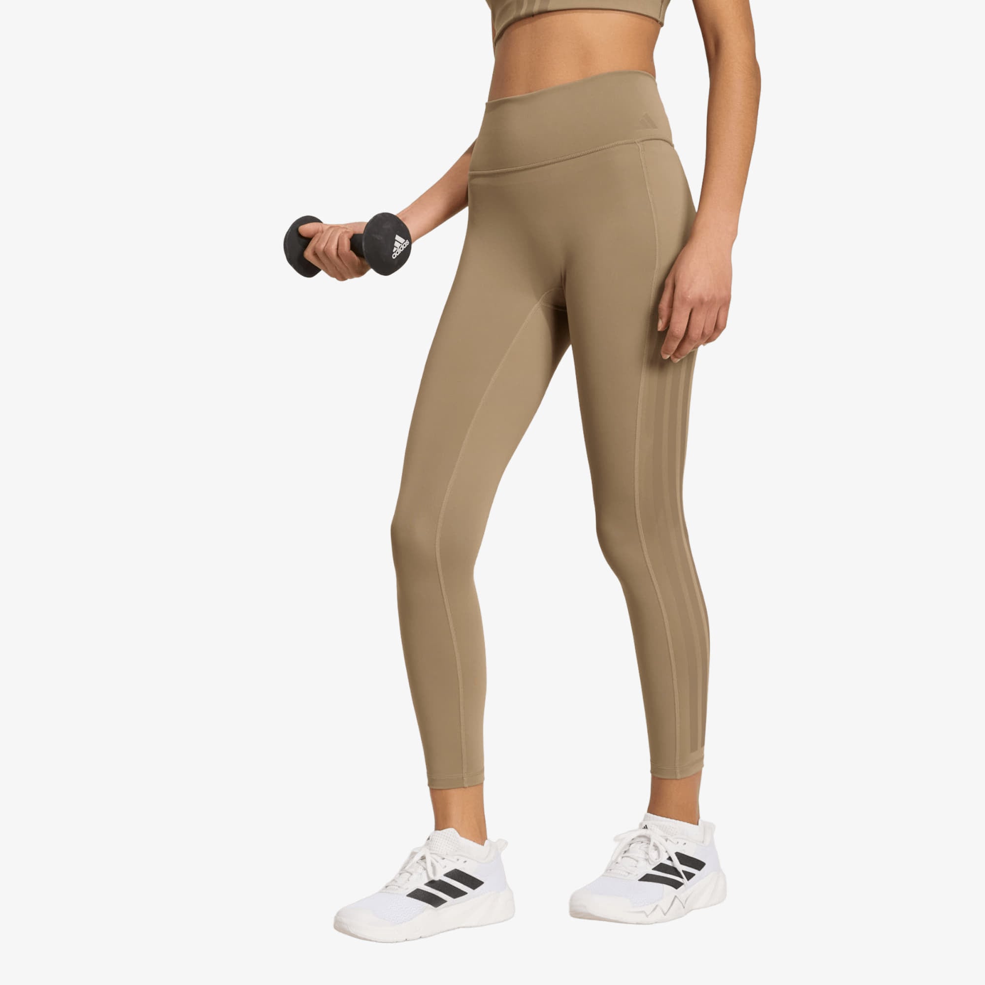 Легени adidas Optimé Workout 3-stripes 7/8 Leggings Khaki Six L