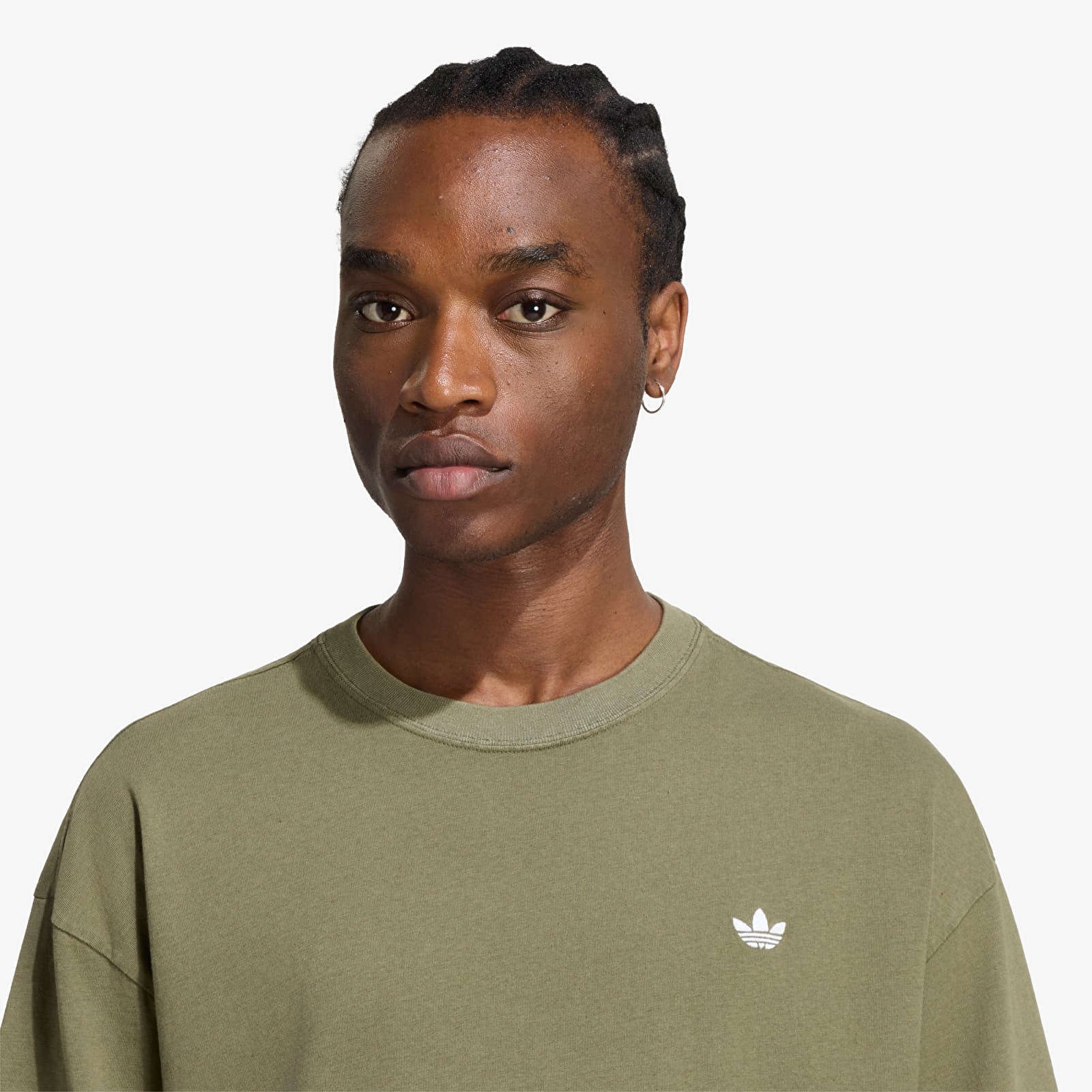 Футболки adidas Trefoil Essentials Washed Loose Dropped Shoulder T-Shirt Olive Strata